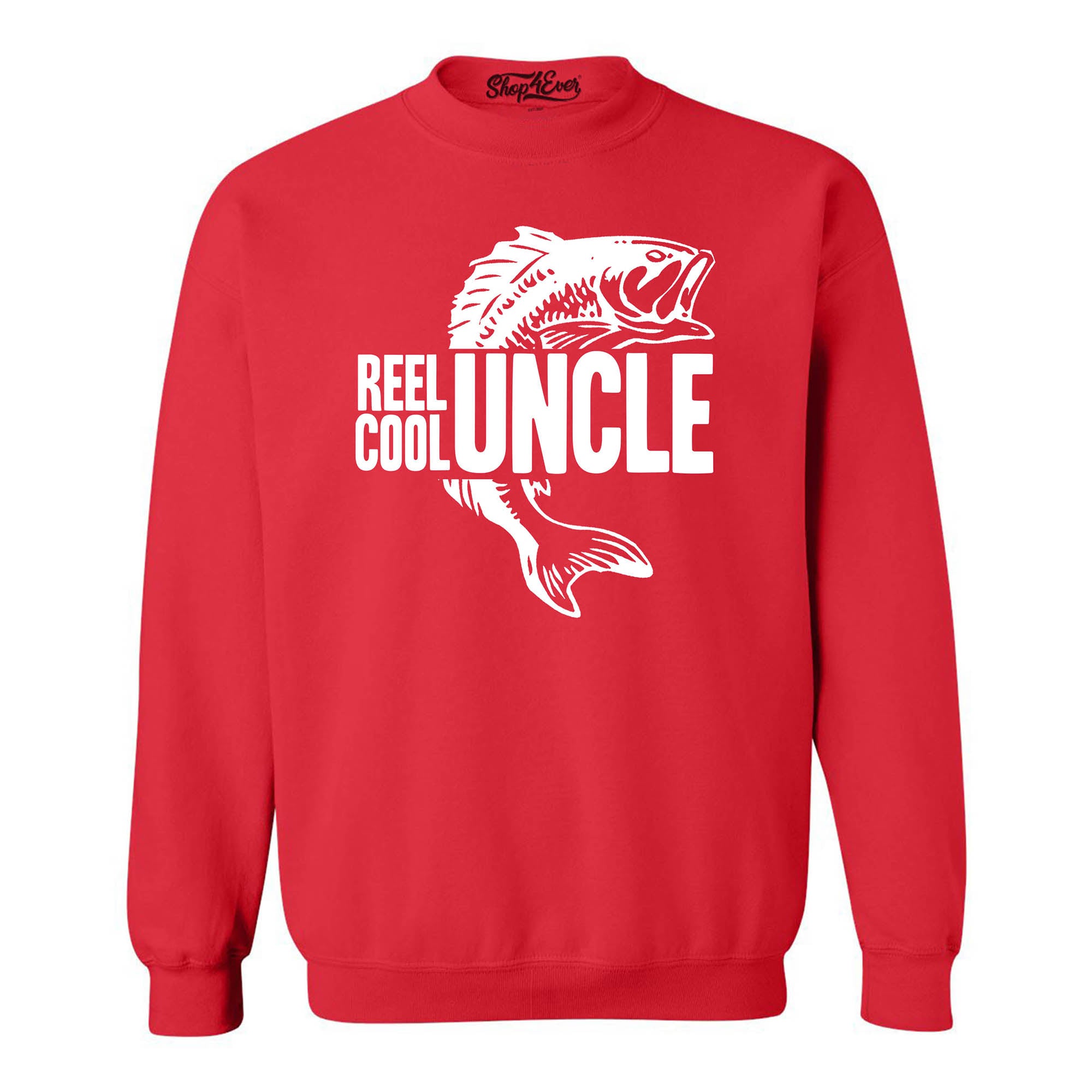 Reel Cool Uncle Fishing Lake Crewneck Sweatshirts