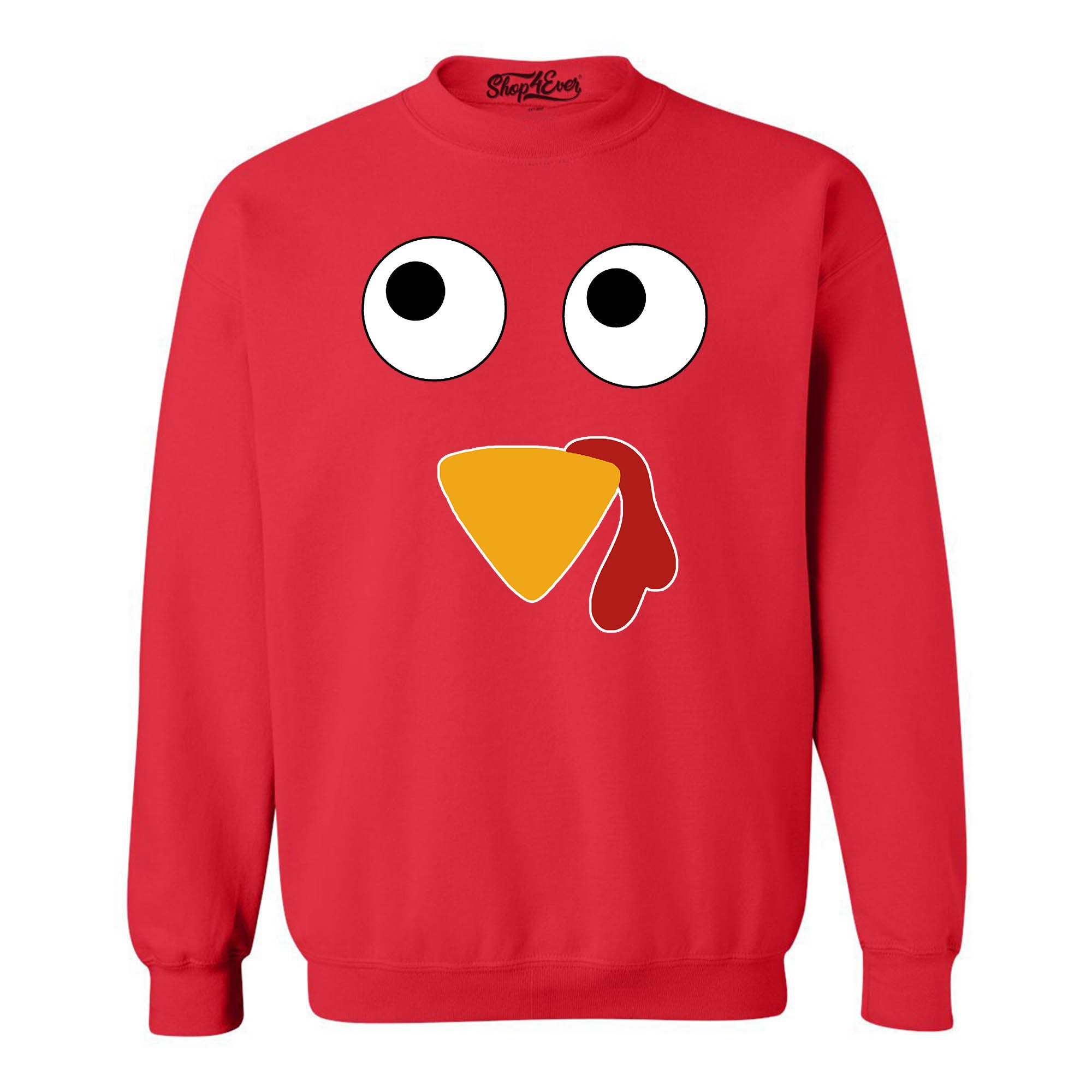 Turkey Face Crewnecks Thanksgiving Sweatshirts