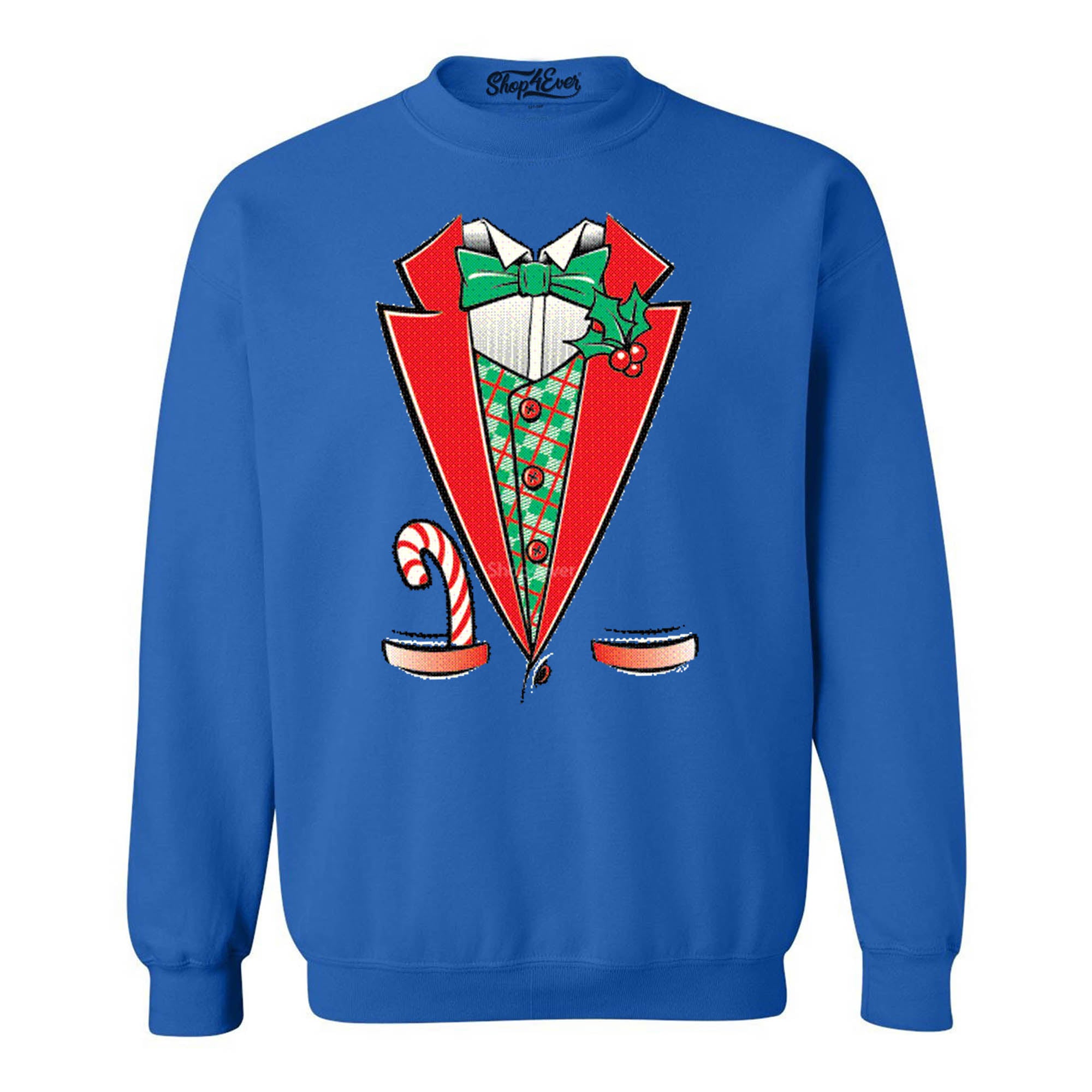 Tuxedo Christmas Costume Crewnecks Ugly Xmas Sweater Sweatshirts