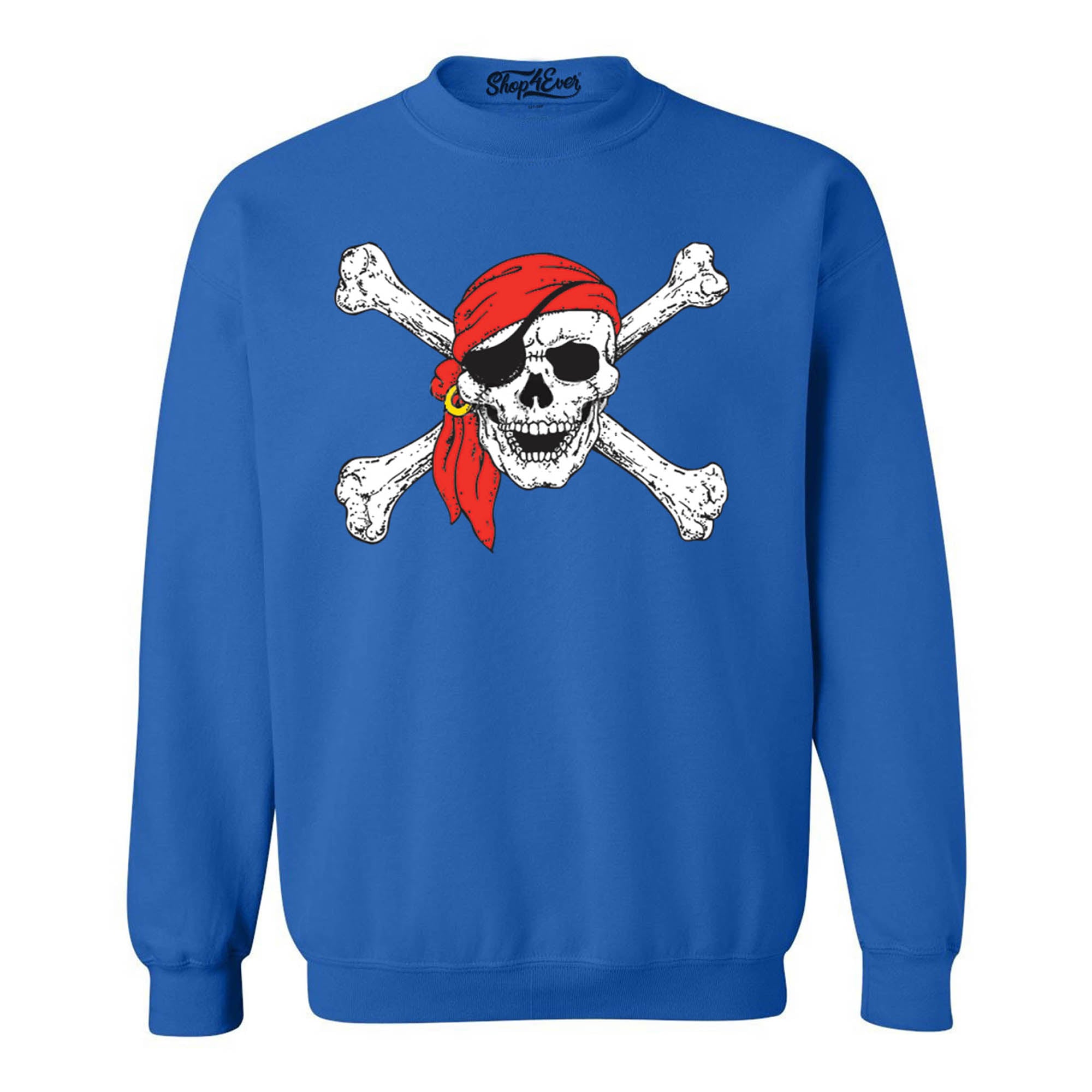 Pirate Skull & Crossbones Crewnecks Pirate Flag Sweatshirts