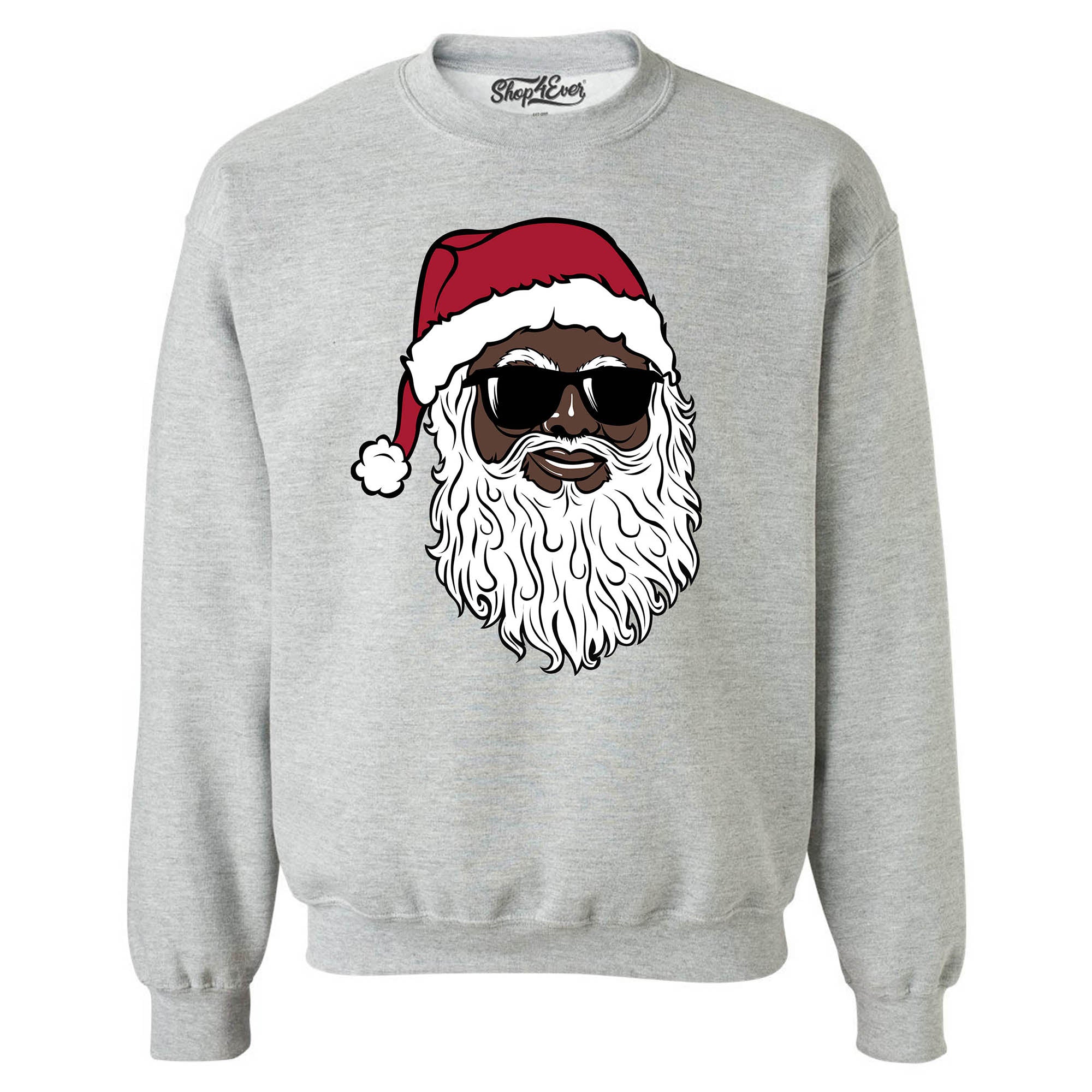 Santa Claus wearing Sunglasses Christmas Xmas Crewneck Sweatshirts