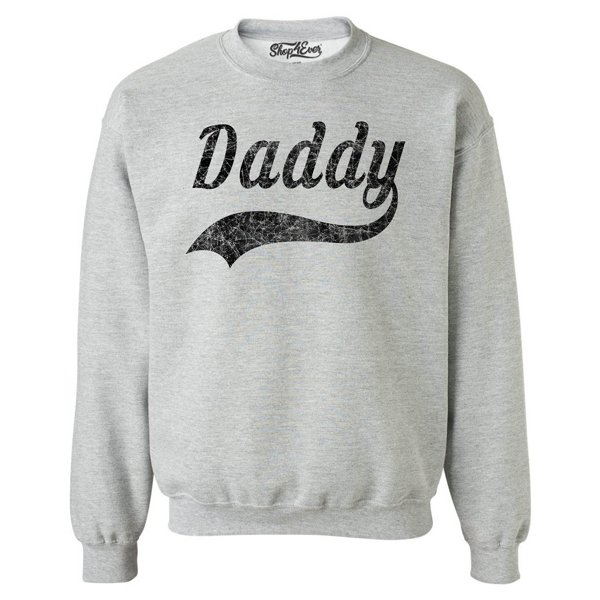 Daddy Black Classic Baseball Crewneck Sweatshirts