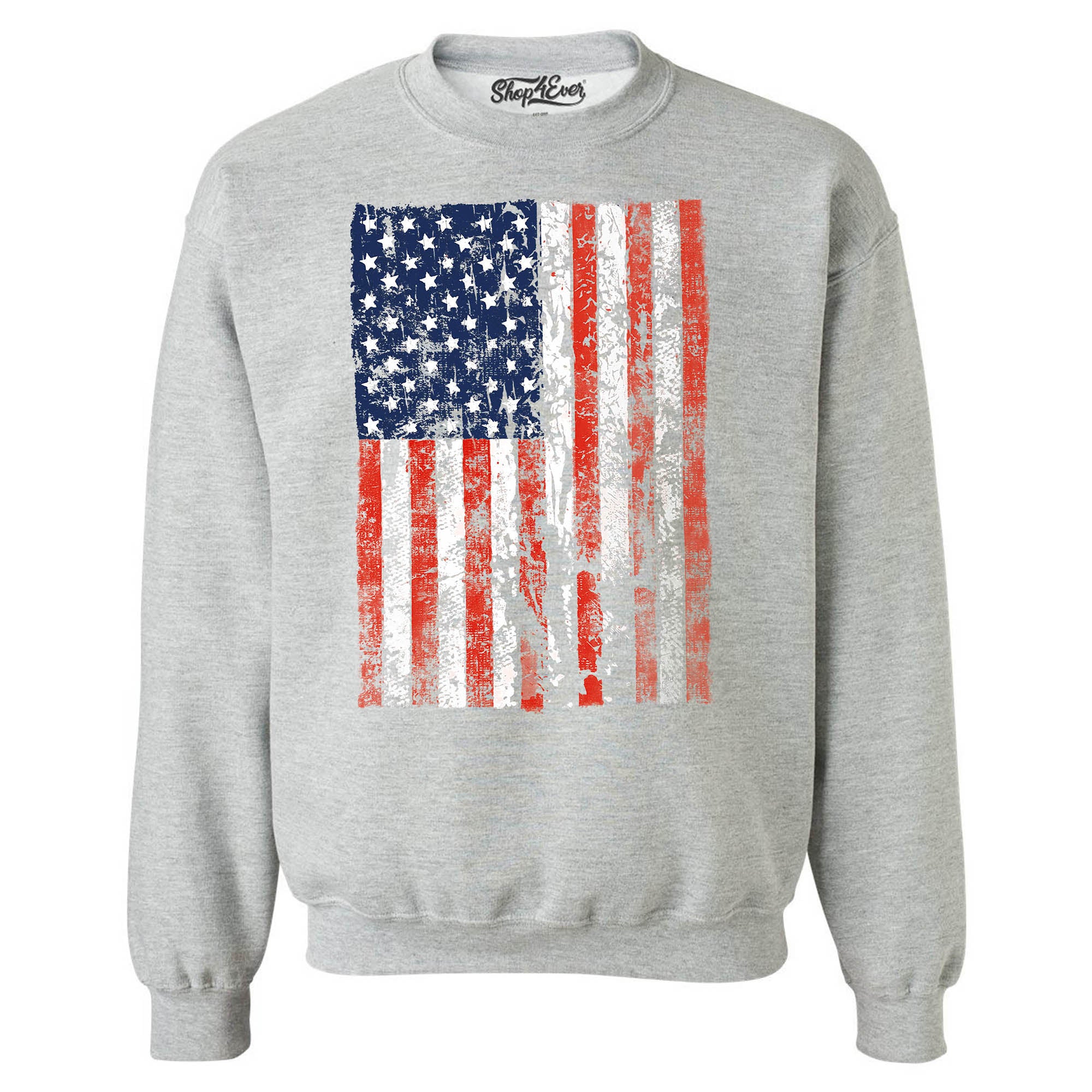 United States of America Flag Vintage Crewnecks USA Flag Sweatshirts