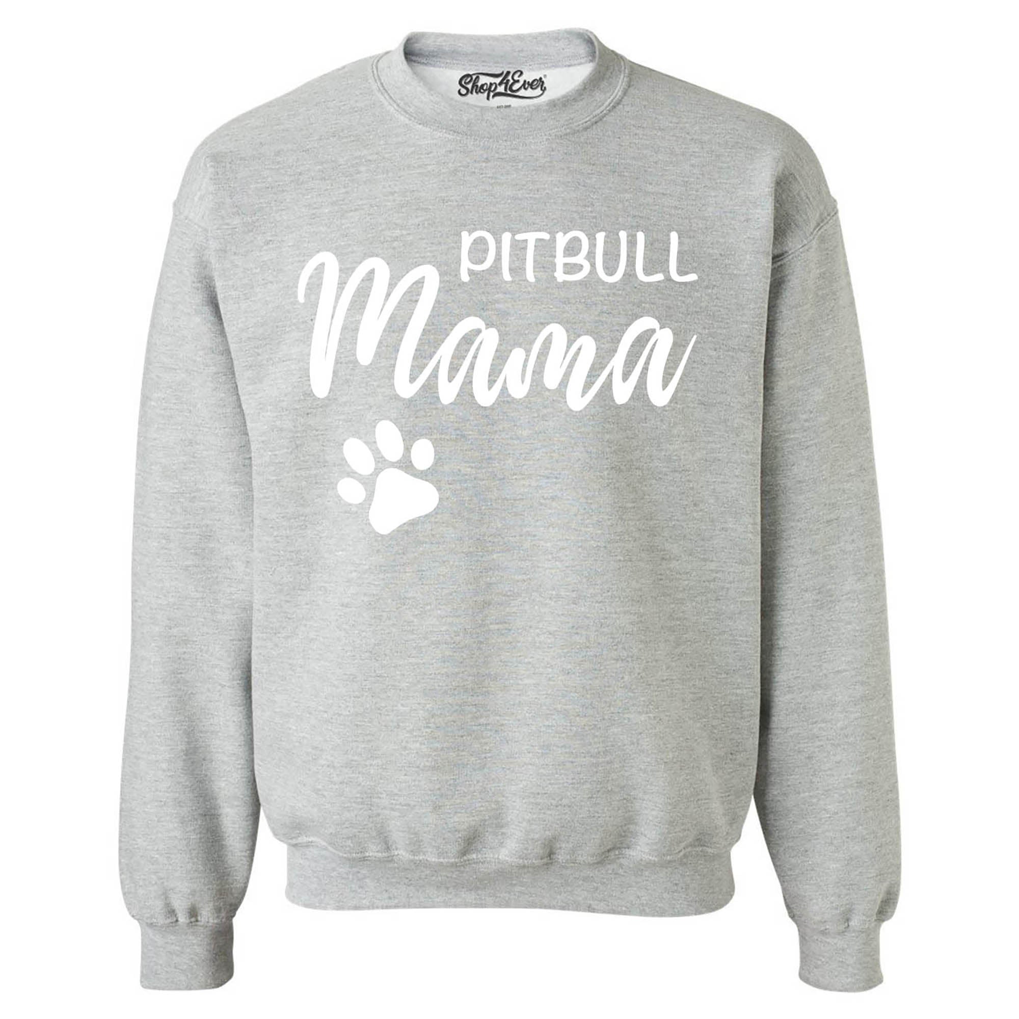 Pitbull Mama Crewneck Sweatshirts
