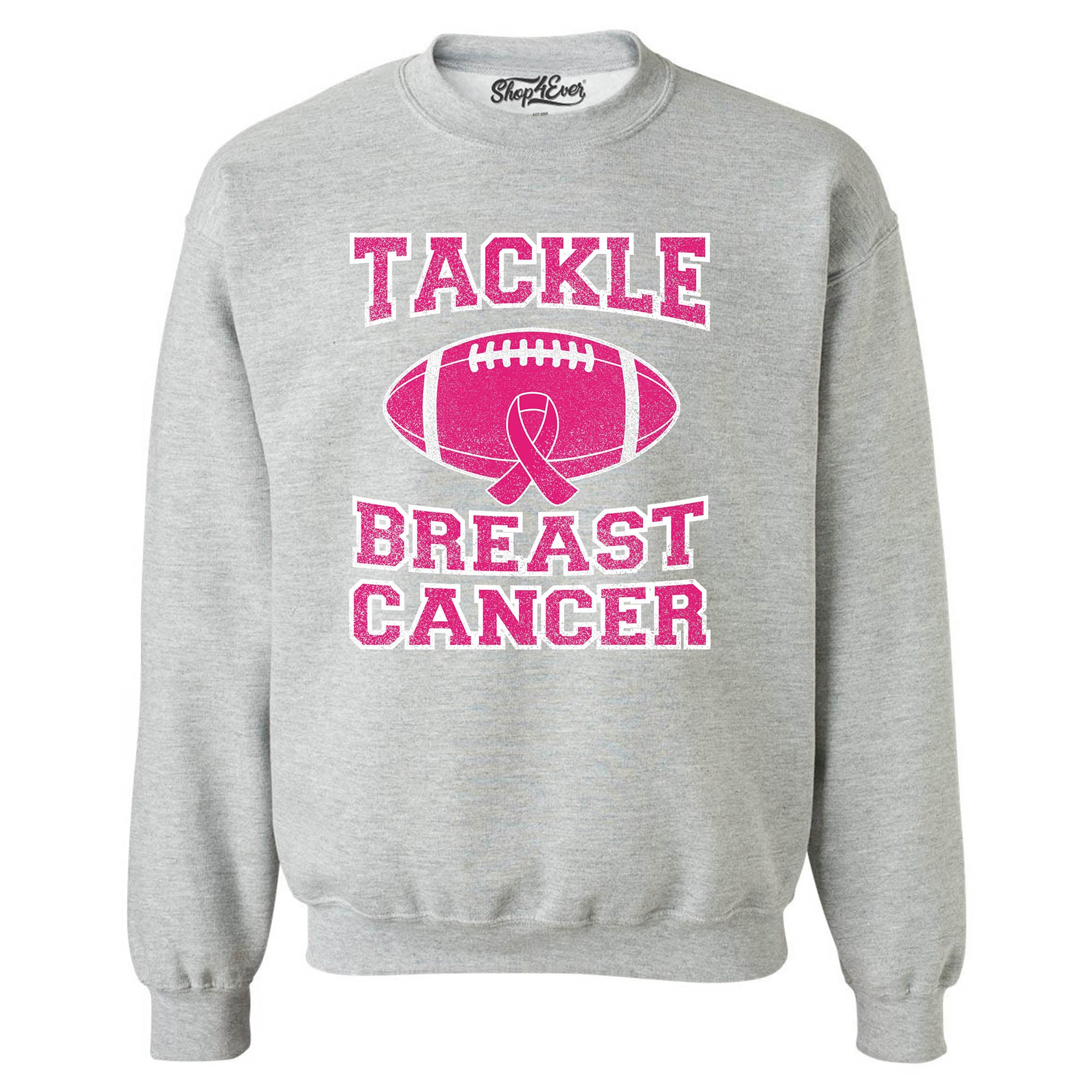 Tackle Breast Cancer Crewnecks Breast Cancer Awareness Sweatshirts