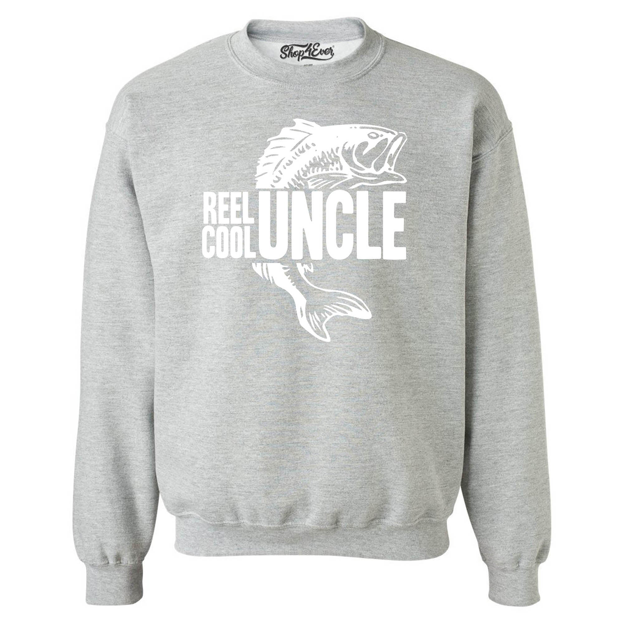 Reel Cool Uncle Fishing Lake Crewneck Sweatshirts