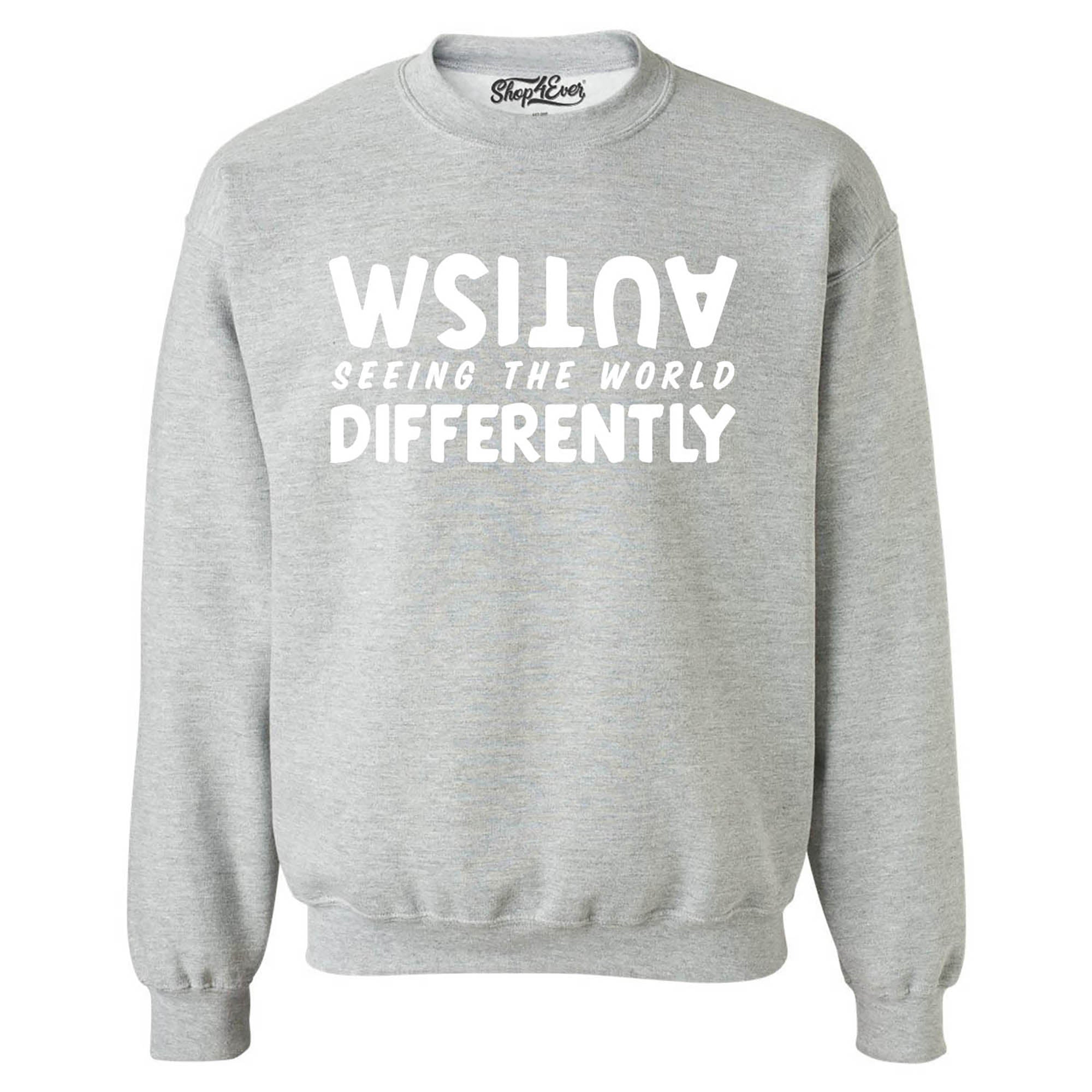 Autism Seeing the World Differently Crewneck Sweatshirts