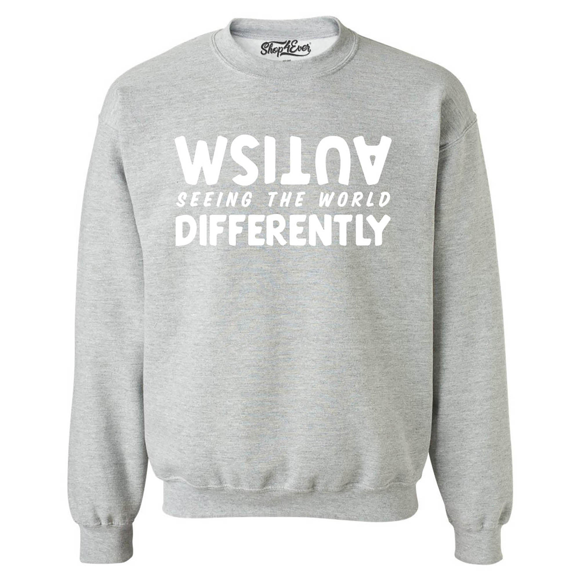 Autism Seeing the World Differently Crewneck Sweatshirts