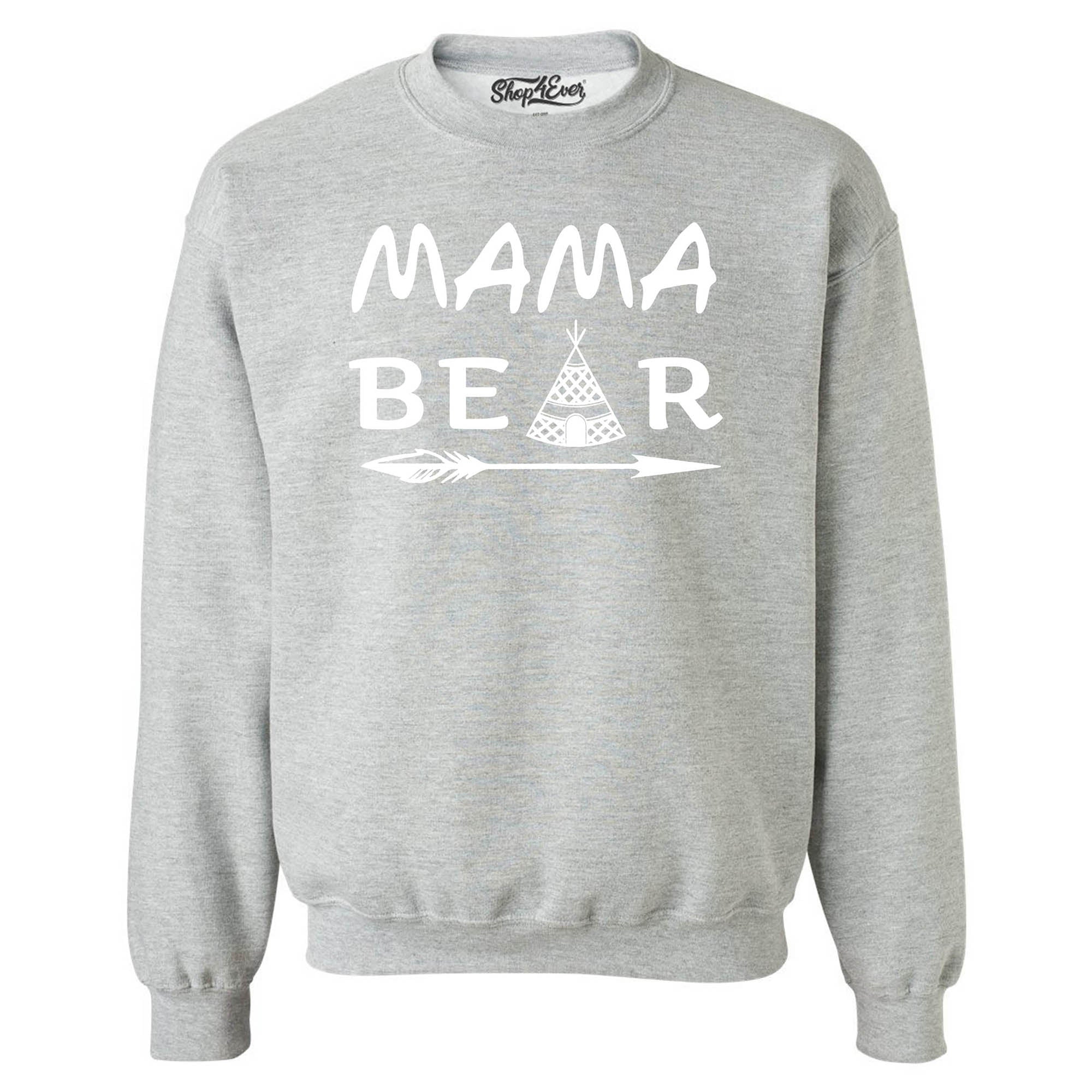 Mama Bear Teepee Crewneck Sweatshirts