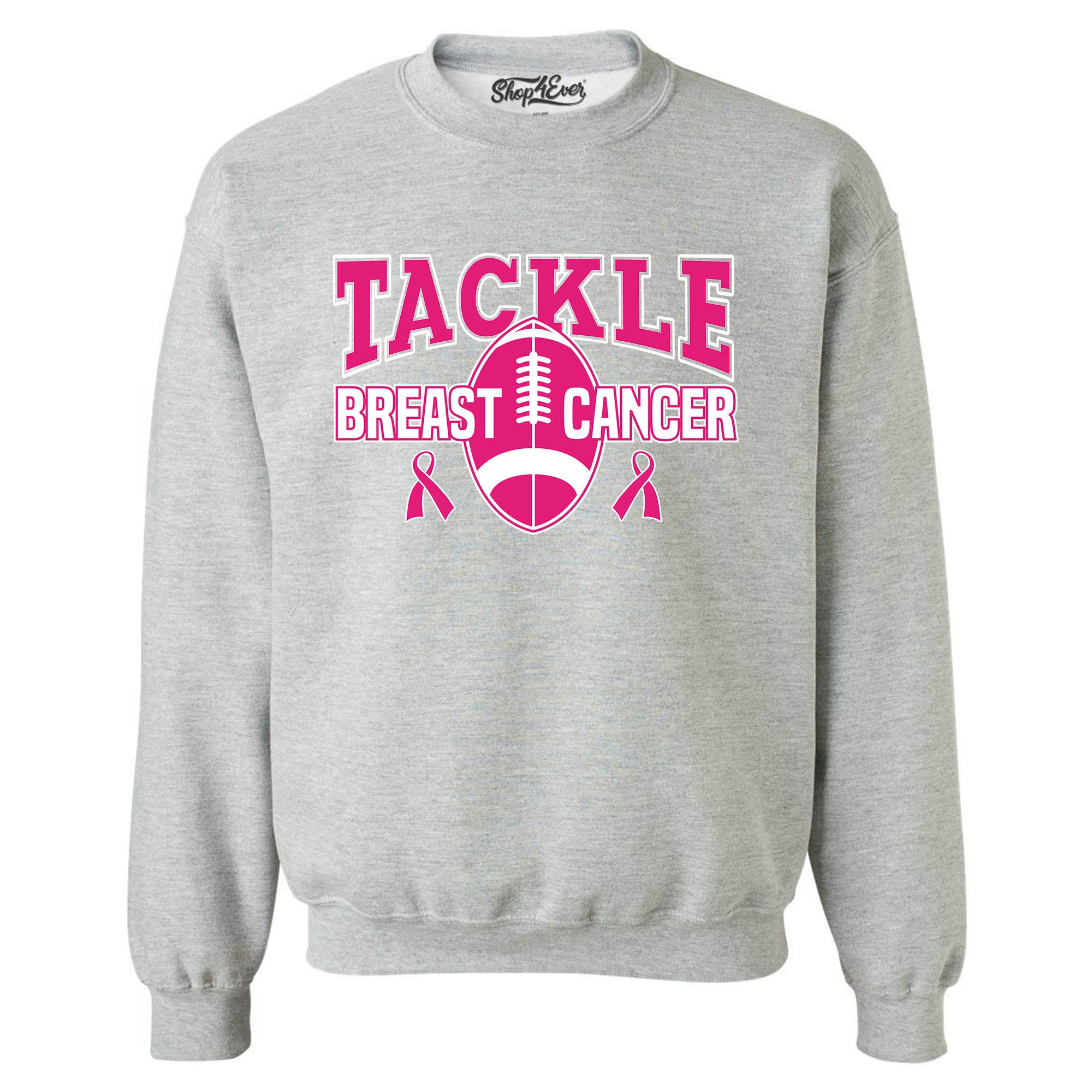Tackle Breast Cancer Awareness Crewneck Sweatshirts
