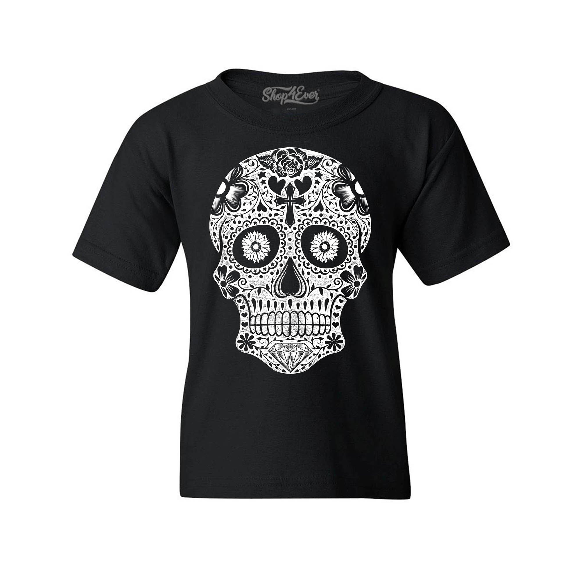 Day of The Dead Child's Tee White Skull Youth's T-Shirt