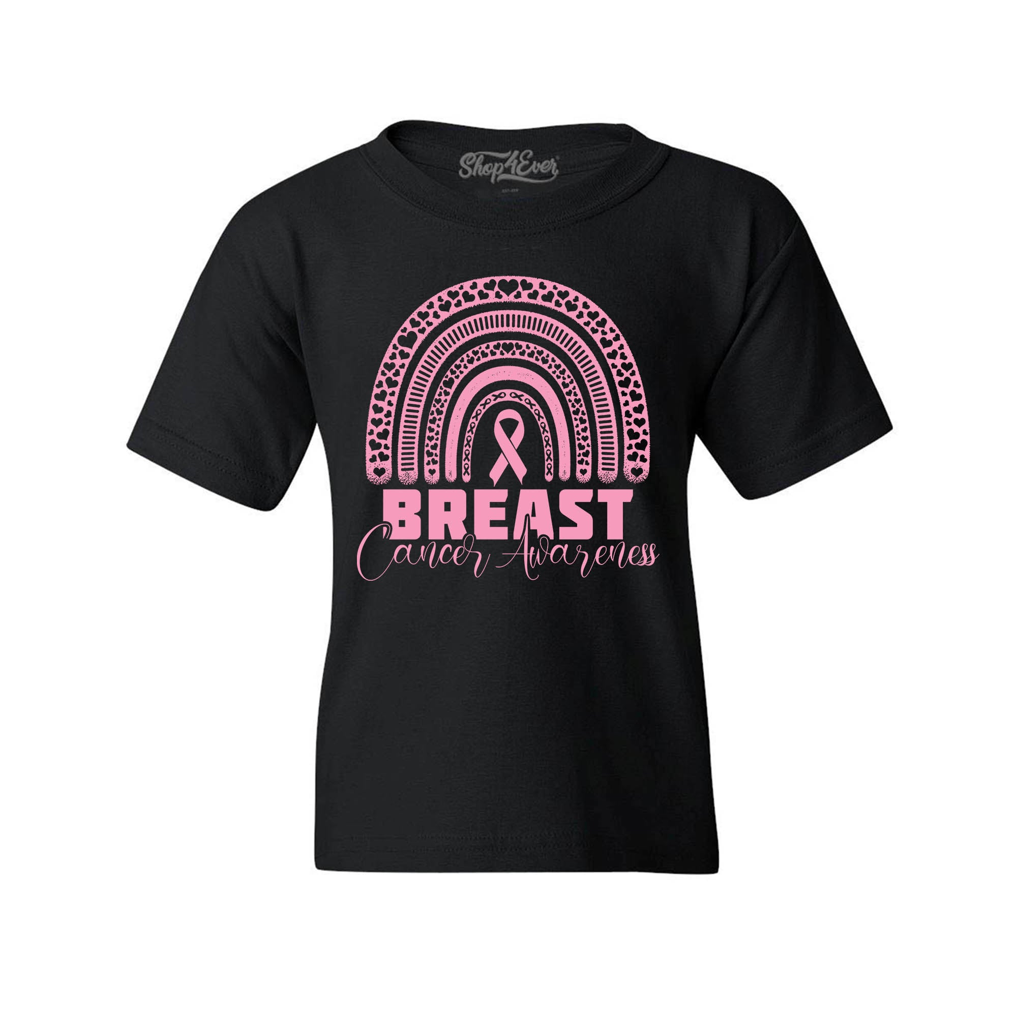 Breast Cancer Awareness Rainbow Child's T-Shirt Kids Tee