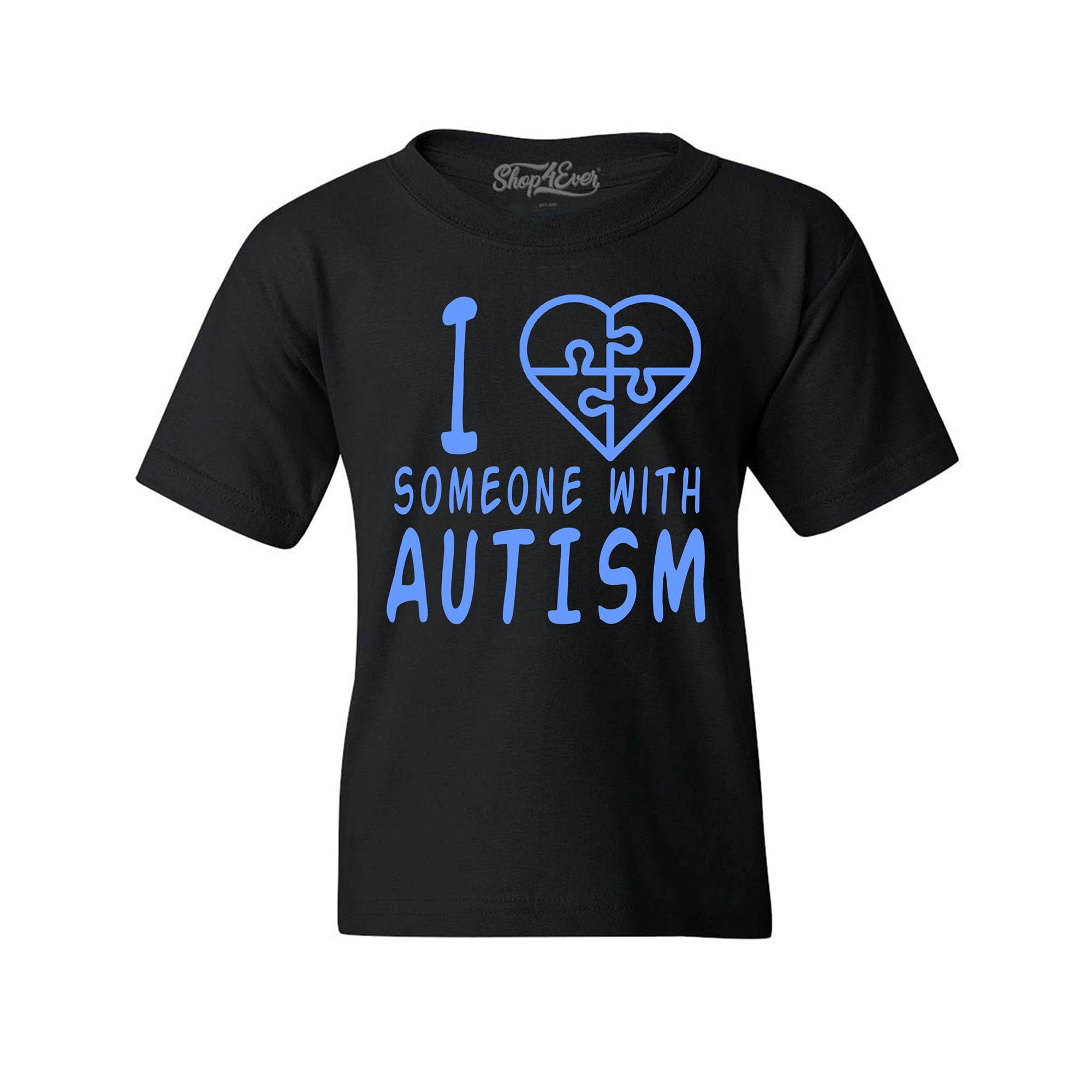 I Love Someone with Autism Blue Autism Awareness Child's T-Shirt Kids Tee