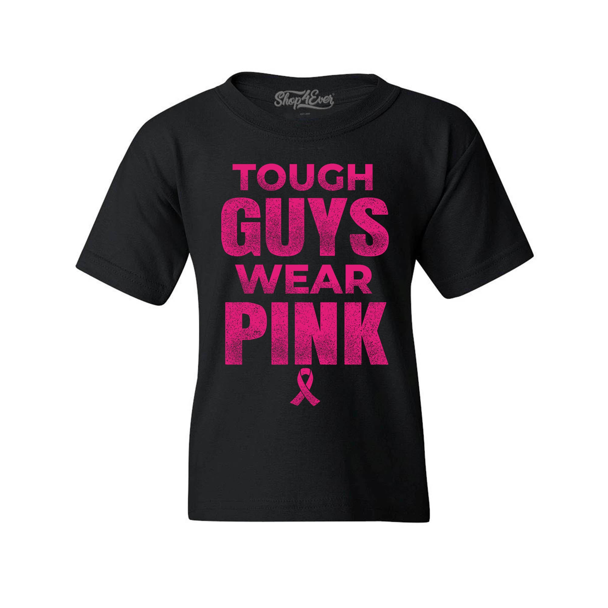 Tough Guys Wear Pink Youth's T-Shirt Breast Cancer Awareness Shirts