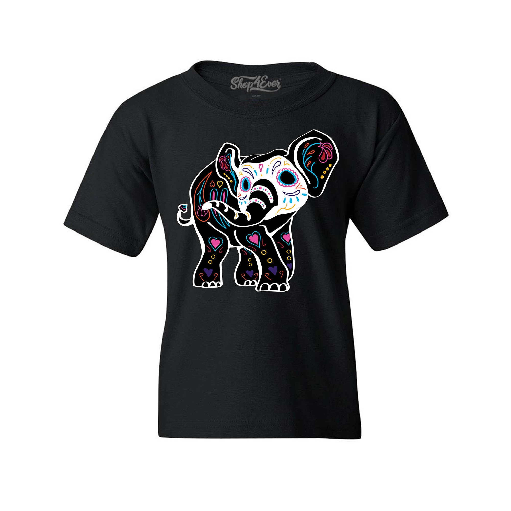 Day of The Dead Skull Child's Tee Sugar Elephant Youth's T-Shirt