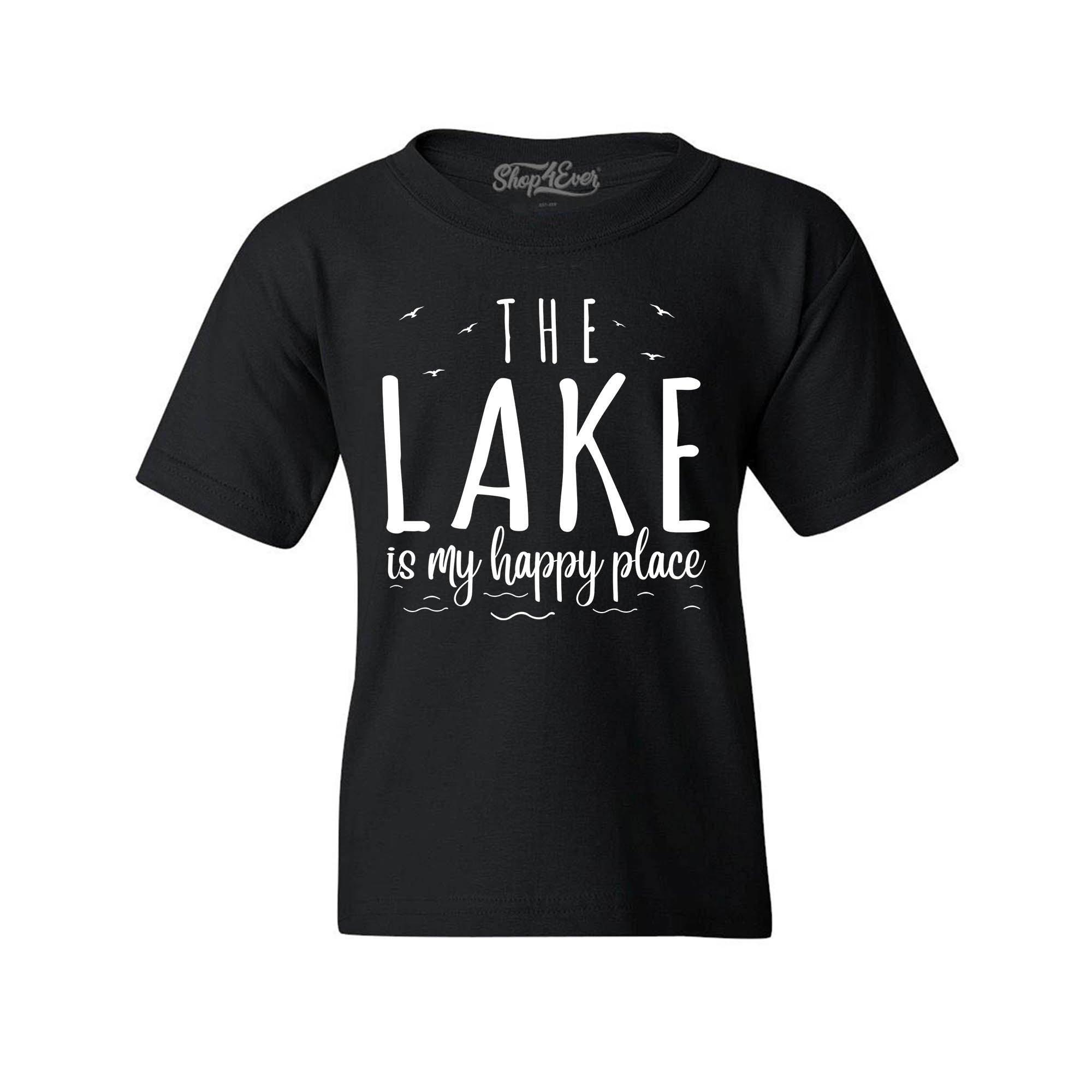 The Lake is My Happy Place Kids Child Tee Summer Youth's T-Shirt