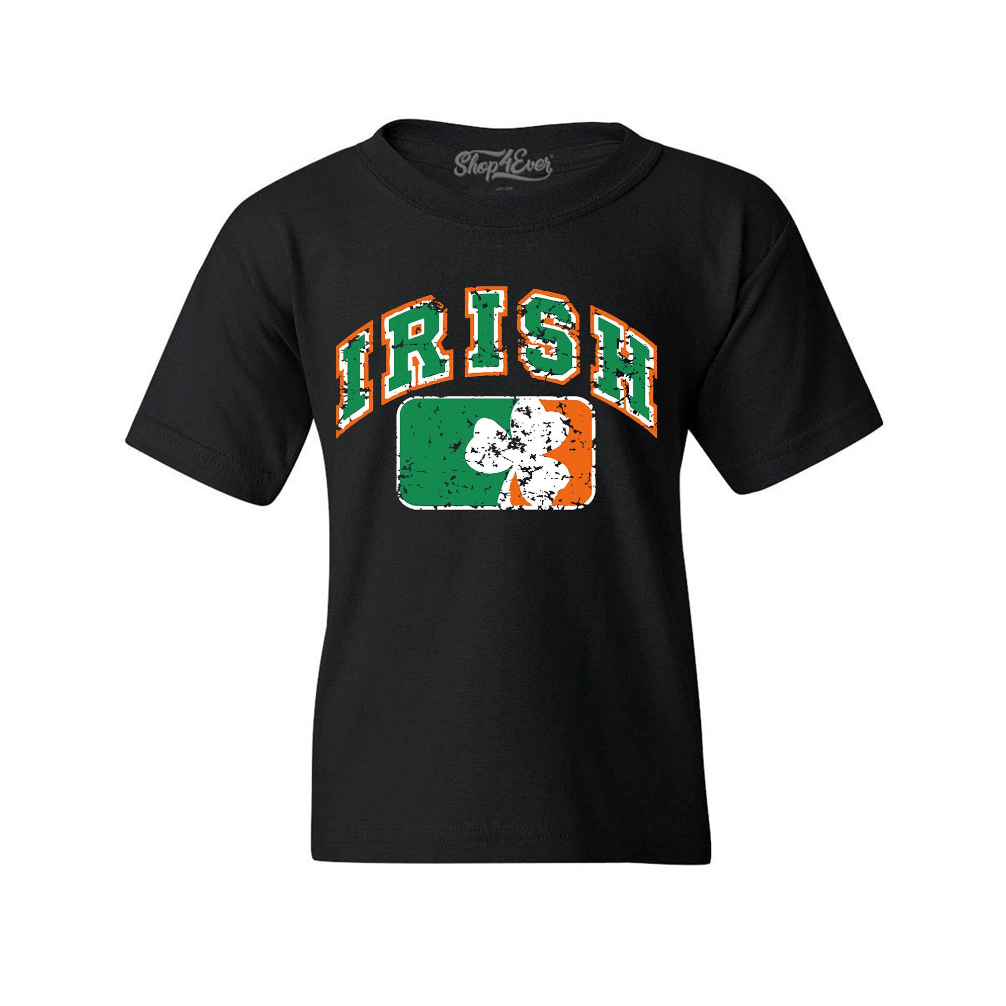 Vintage Irish Flag Shamrock St. Patrick's Day Child's T-Shirt Kids Tee