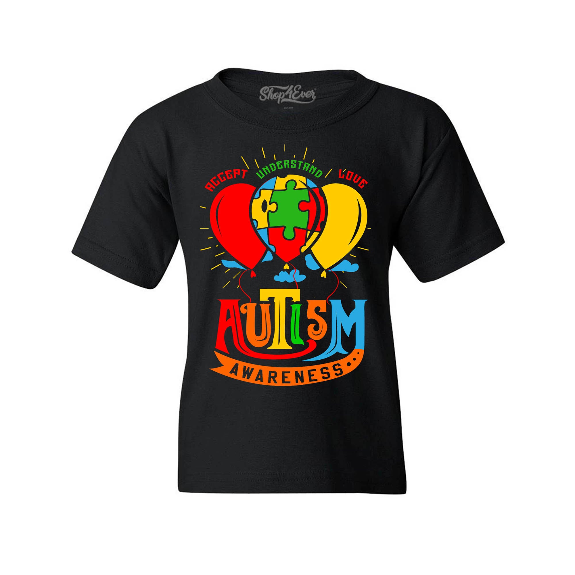 Autism Awareness with Balloons Child's T-Shirt Kids Tee