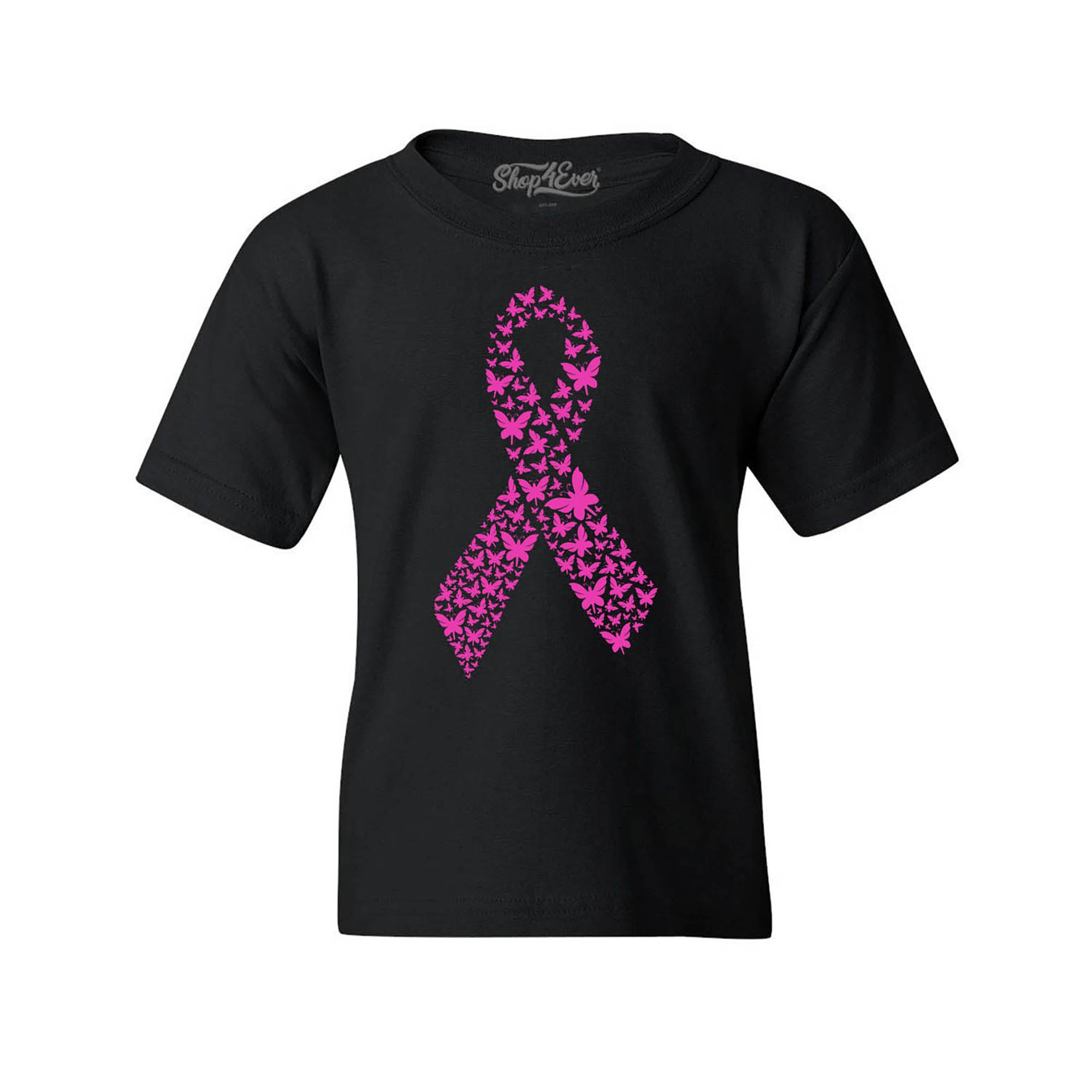 Pink Butterfly Ribbon Breast Cancer Awareness Youth's T-Shirt