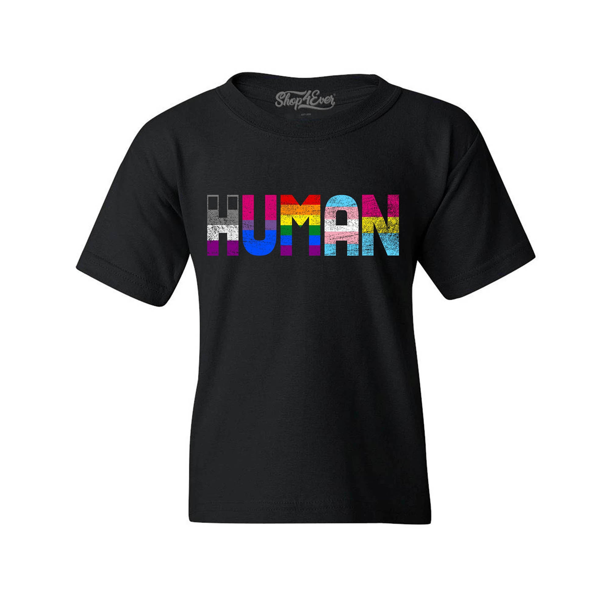 Human Pride Flags Youth's T-Shirt Child Kids Tee