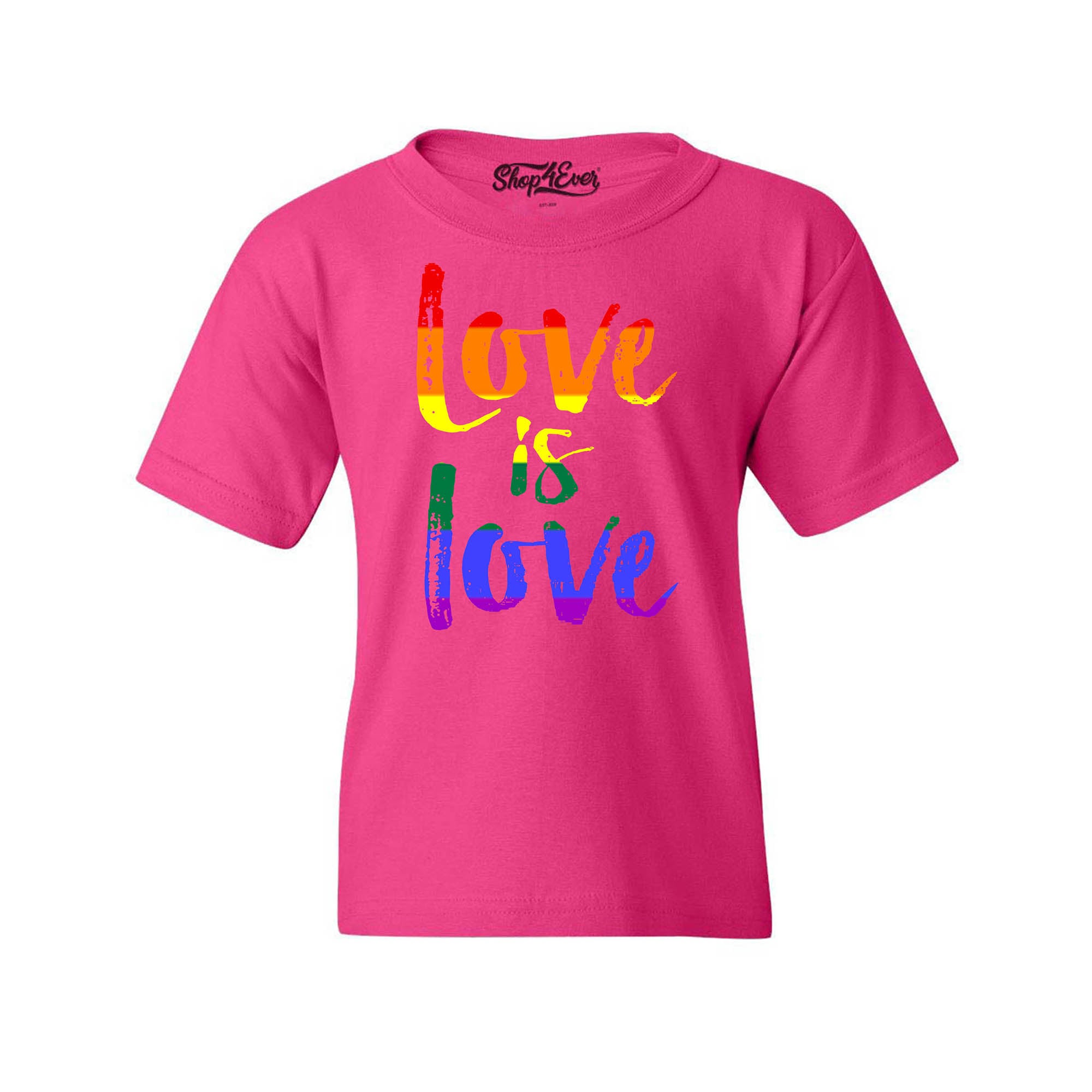 Love is Love Youth's T-Shirt Gay Pride Child Kids Shirts