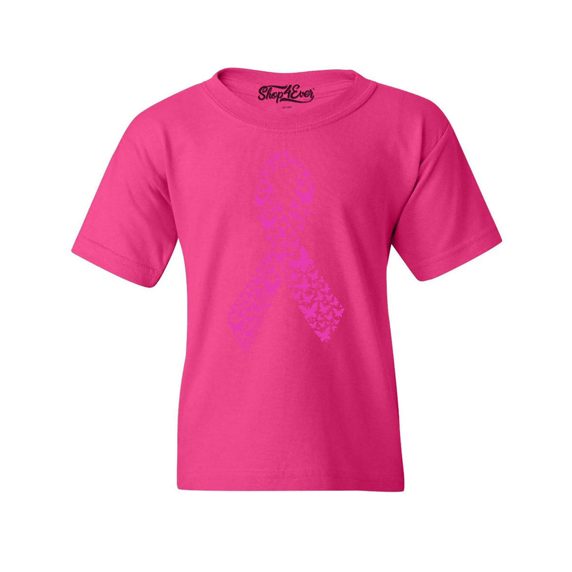Pink Butterfly Ribbon Breast Cancer Awareness Youth's T-Shirt