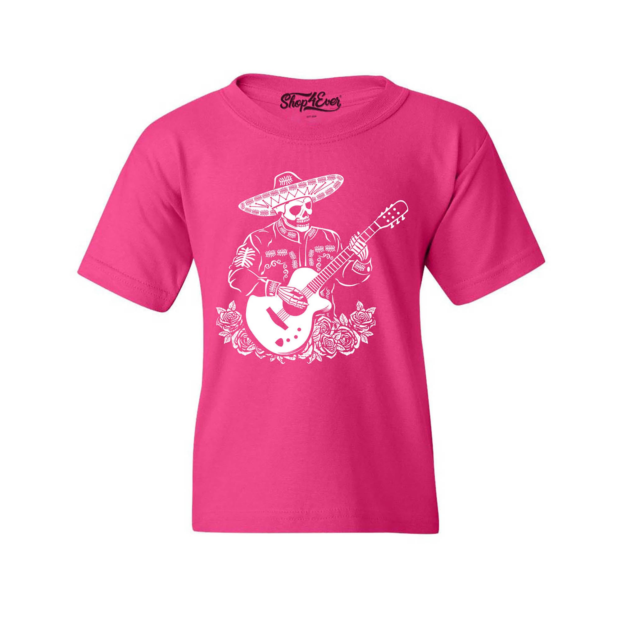 Mariachi Skeleton Playing Guitar Day of The Dead Youth's T-Shirt