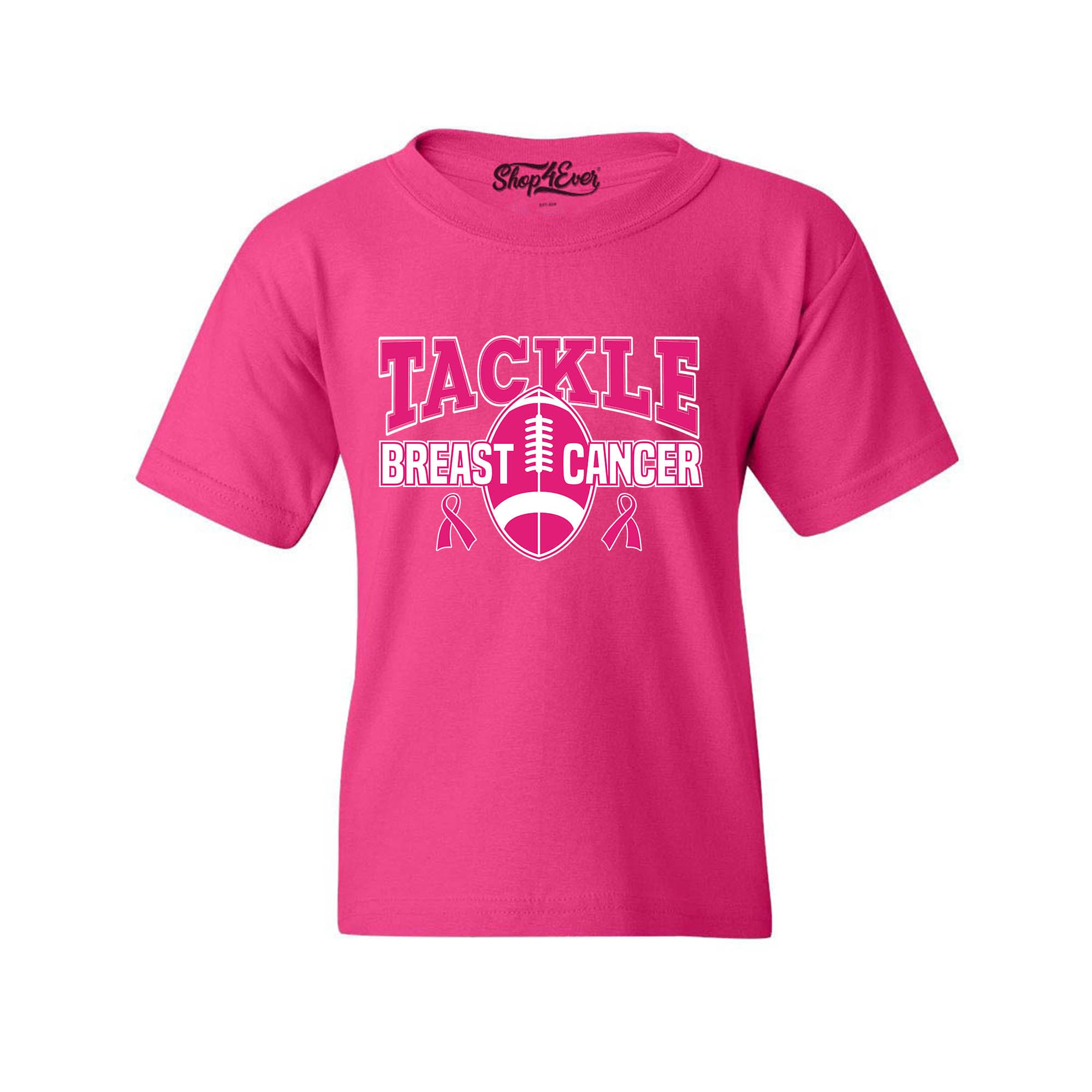 Tackle Breast Cancer Awareness Youth's T-Shirt Support Child's Tee