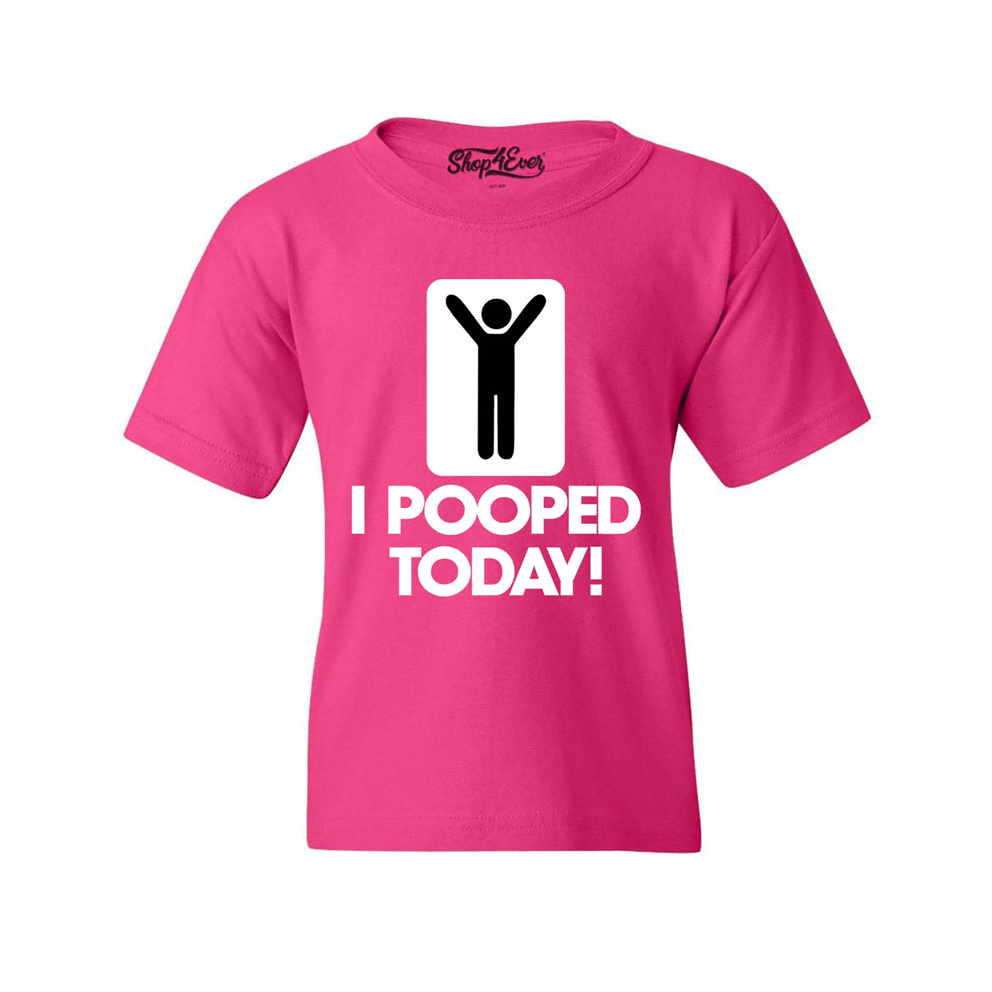 I Pooped Today Kids Child T-Shirt Funny Youth's Tee Shirts