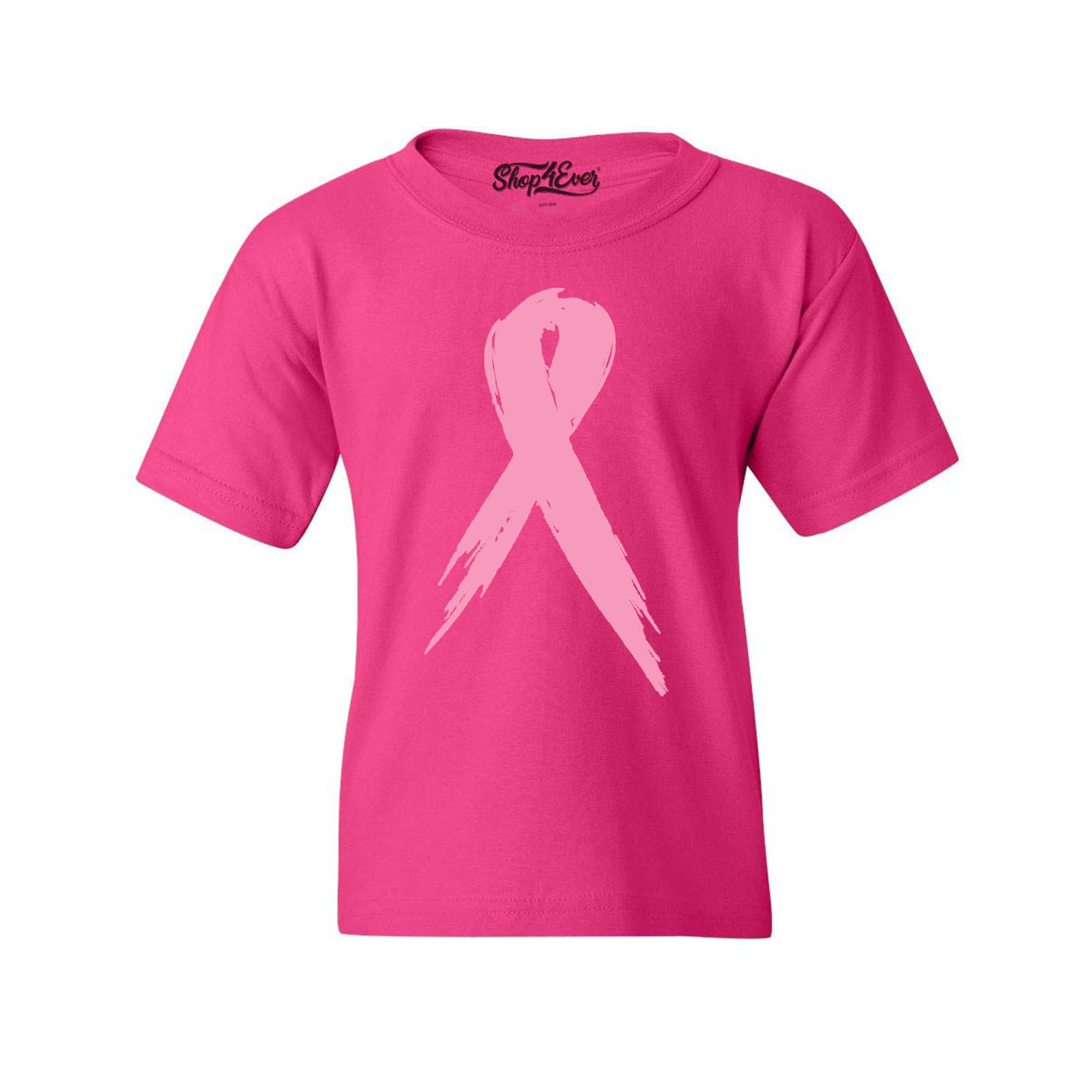 Pink Breast Cancer Ribbon Youth T-Shirt Support Awareness Child's Tee