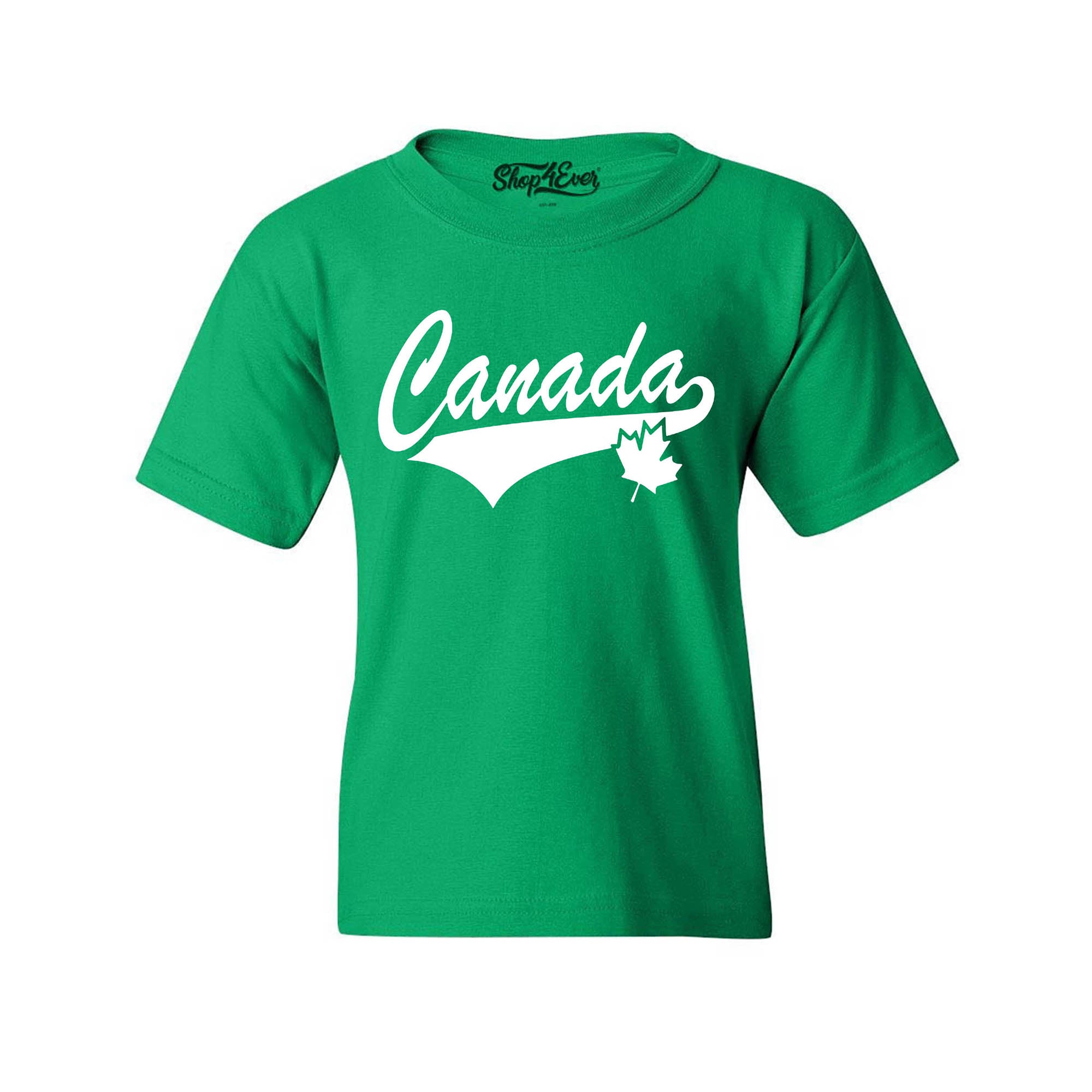 Canada White Youth's T-Shirt Canadian Child Kids