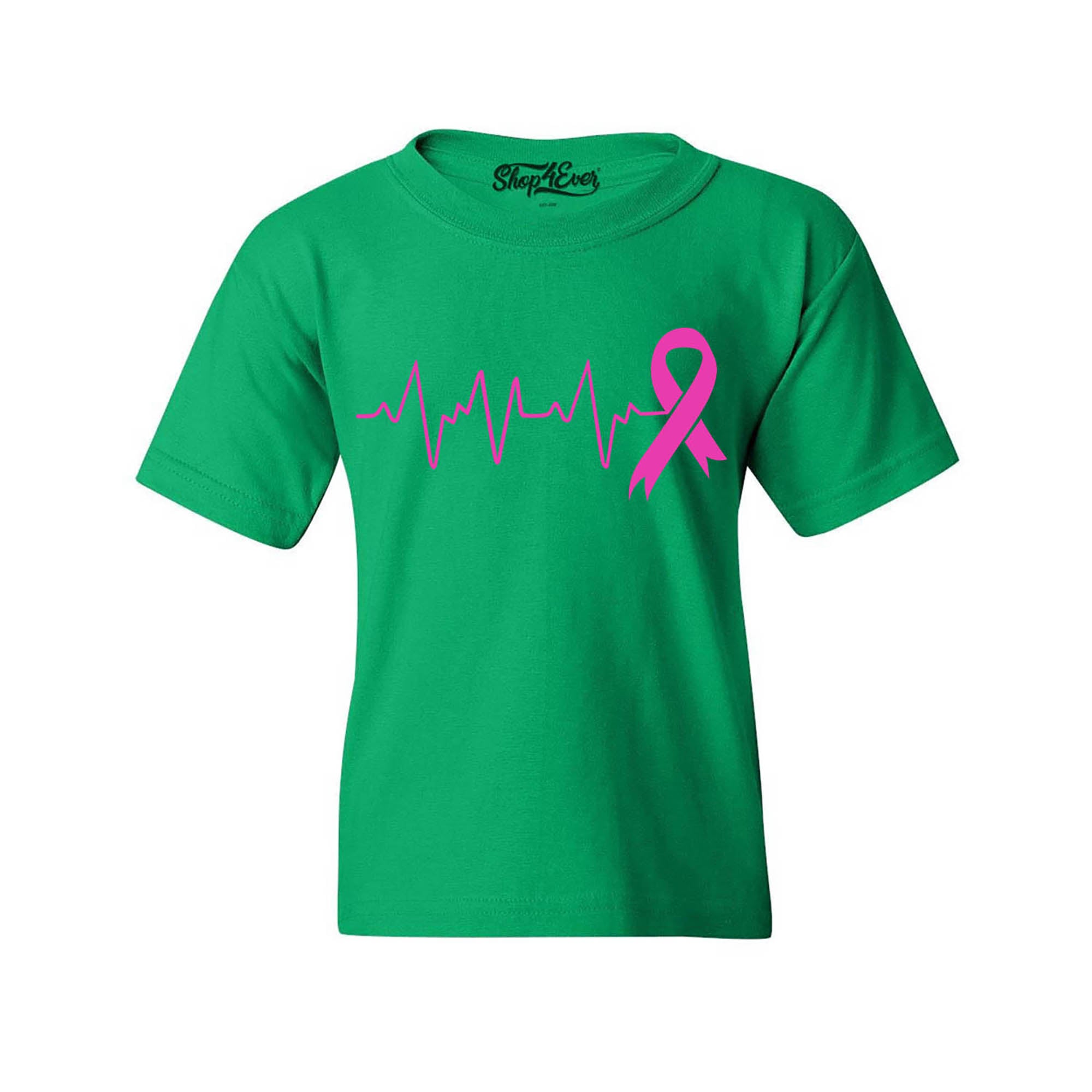 Heartbeat Pink Ribbon Breast Cancer Awareness Youth's T-Shirt