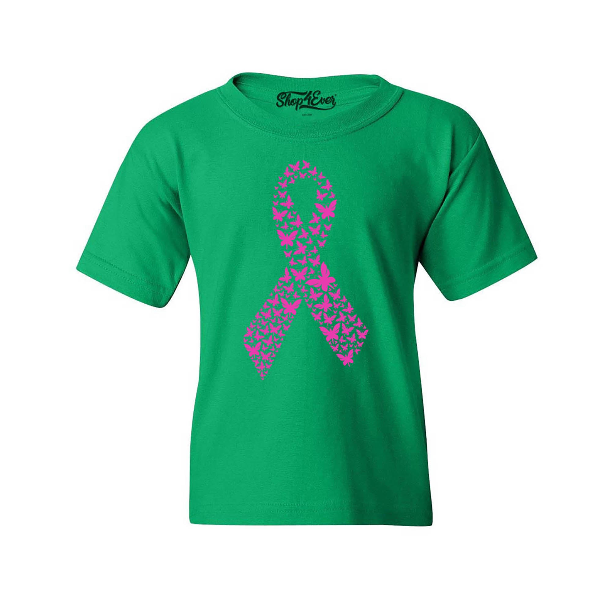 Pink Butterfly Ribbon Breast Cancer Awareness Youth's T-Shirt