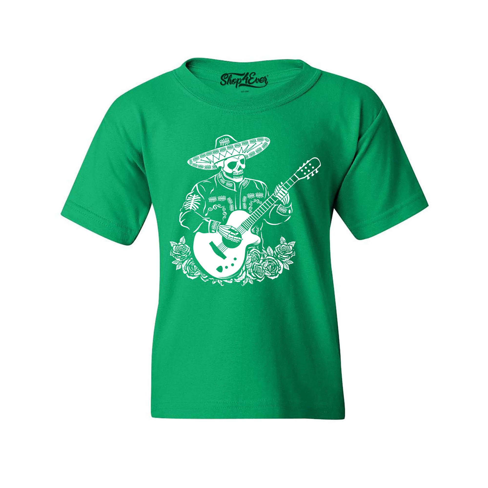Mariachi Skeleton Playing Guitar Day of The Dead Youth's T-Shirt