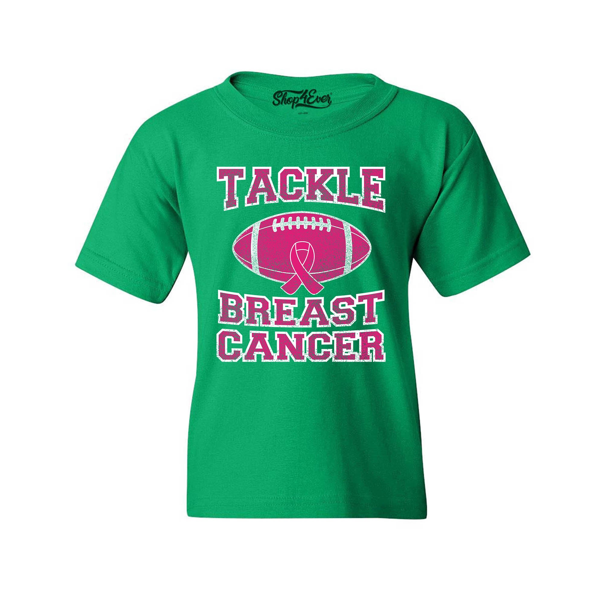 Tackle Breast Cancer Awareness Youth's T-Shirt Ribbon Support Child's Tee Shirts