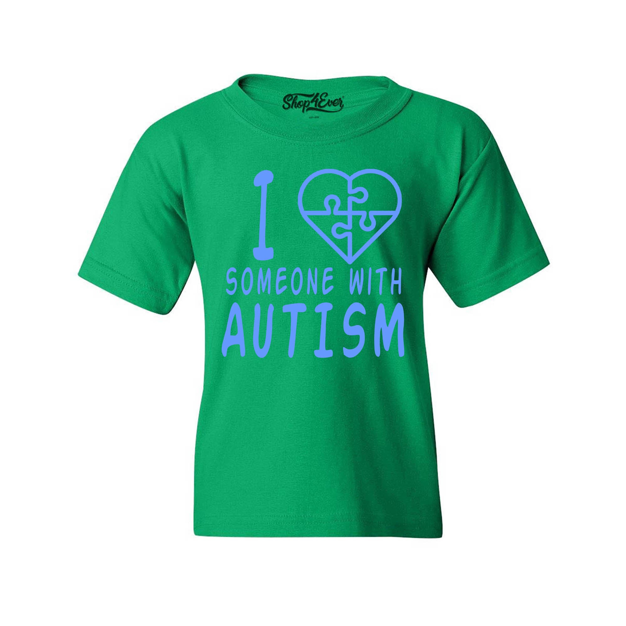 I Love Someone with Autism Blue Autism Awareness Child's T-Shirt Kids Tee