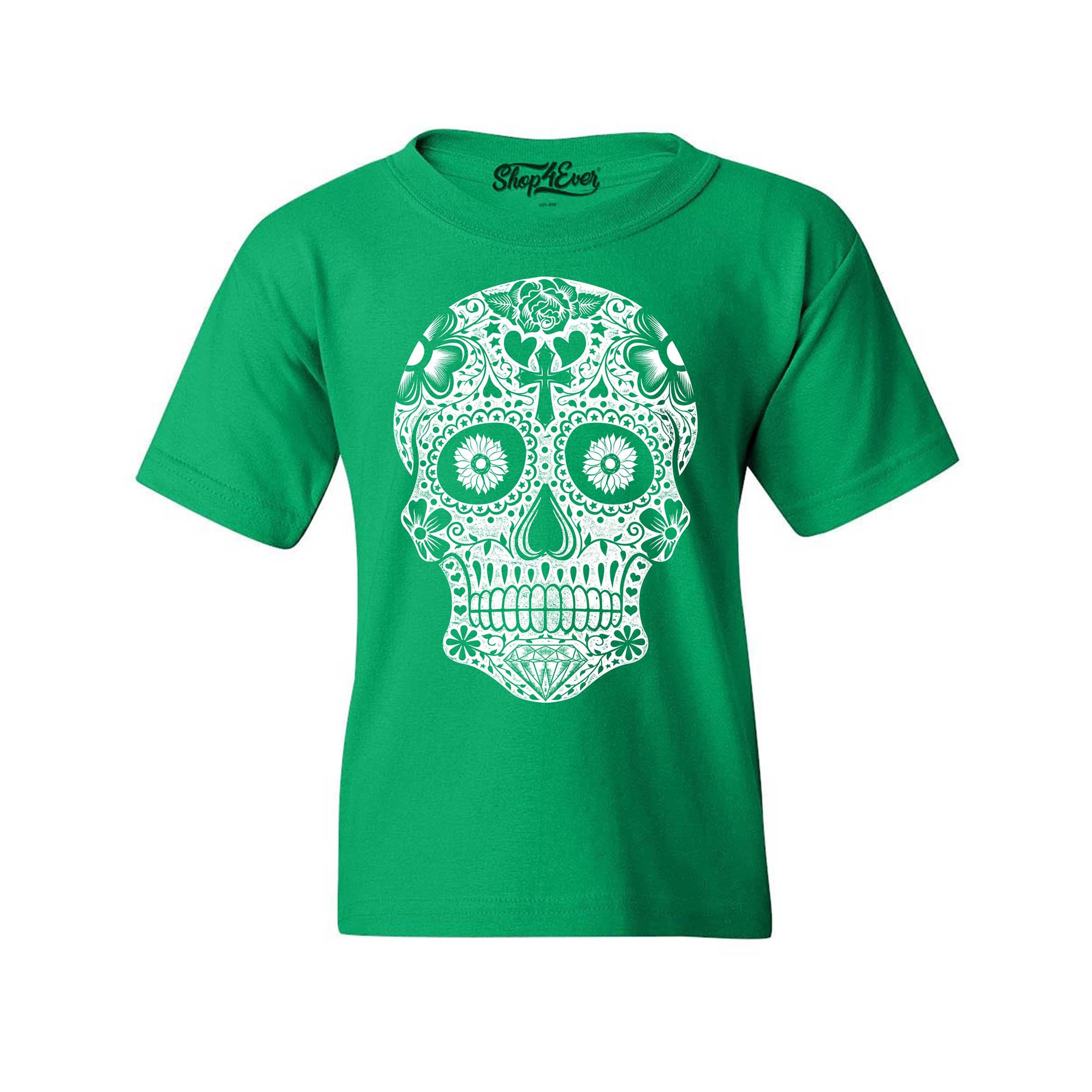Day of The Dead Child's Tee White Skull Youth's T-Shirt