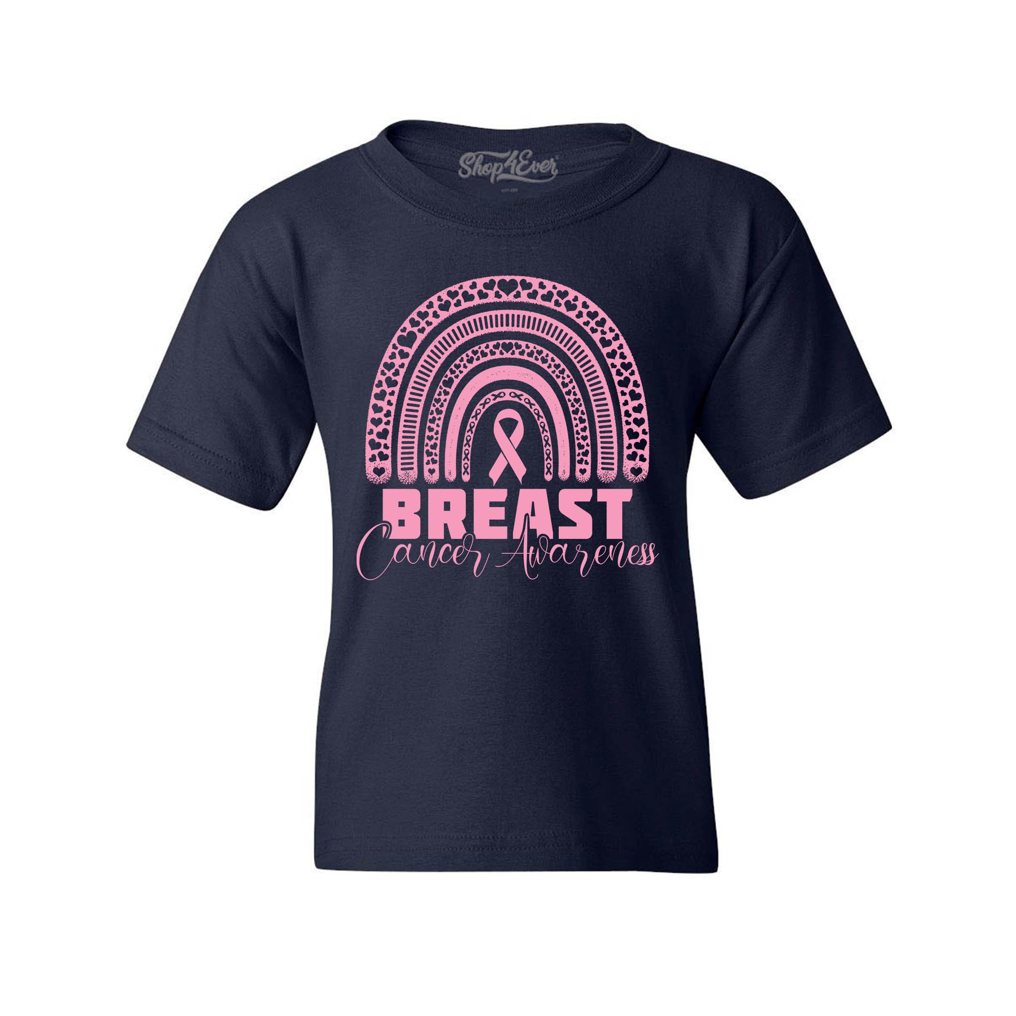 Breast Cancer Awareness Rainbow Child's T-Shirt Kids Tee