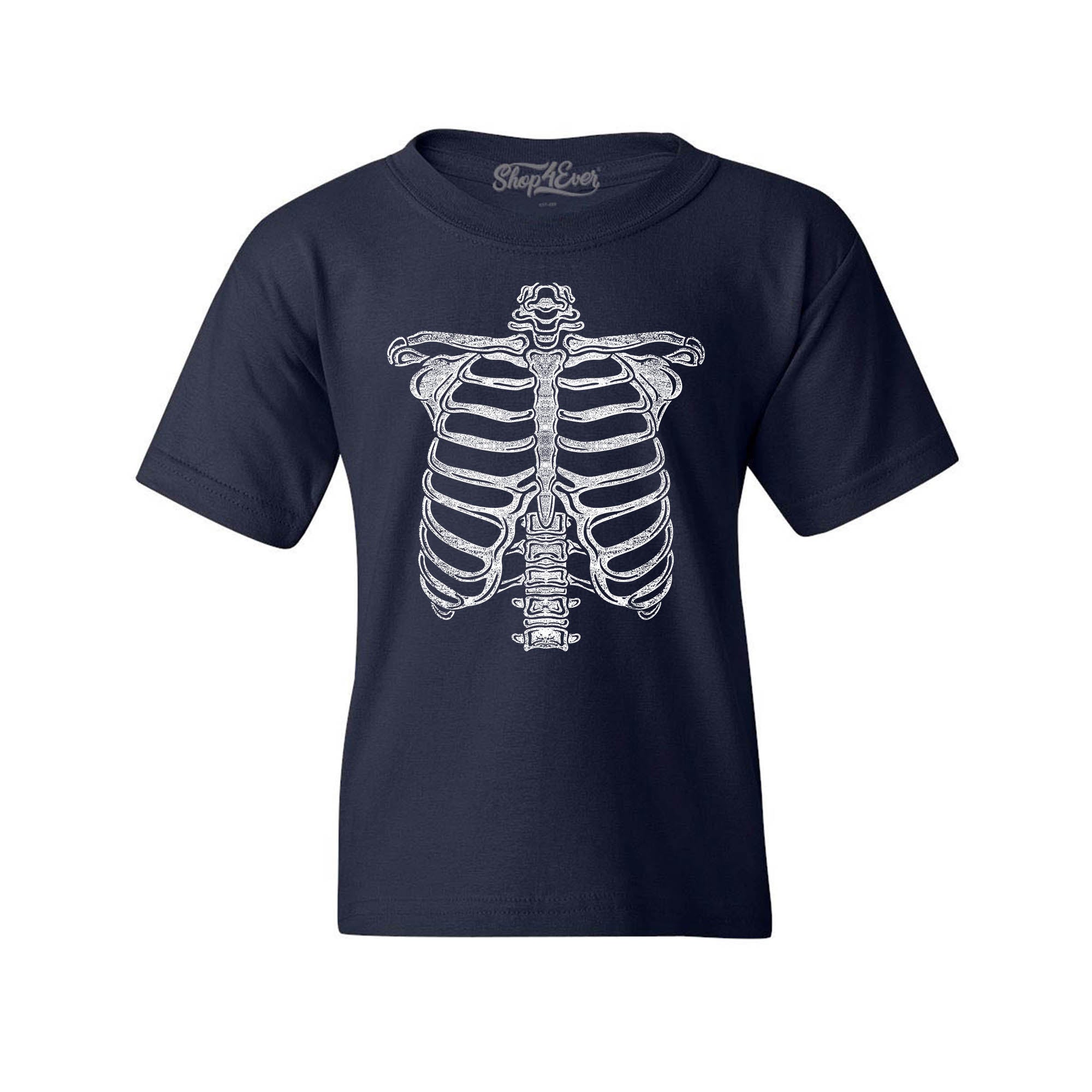 Skeleton Ribcage Bones Halloween Costume Child's Tee Skull Youth's T-Shirt