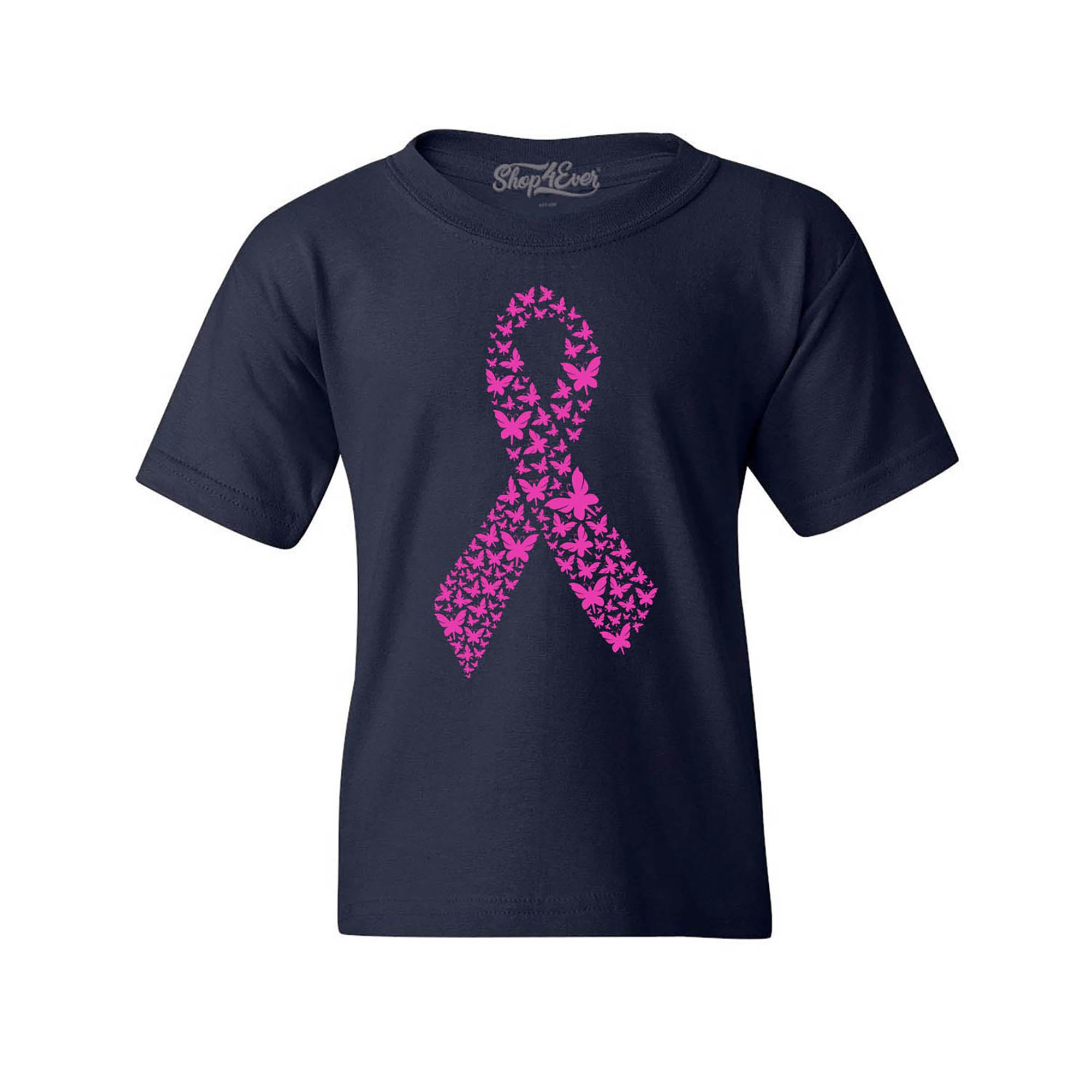 Pink Butterfly Ribbon Breast Cancer Awareness Youth's T-Shirt