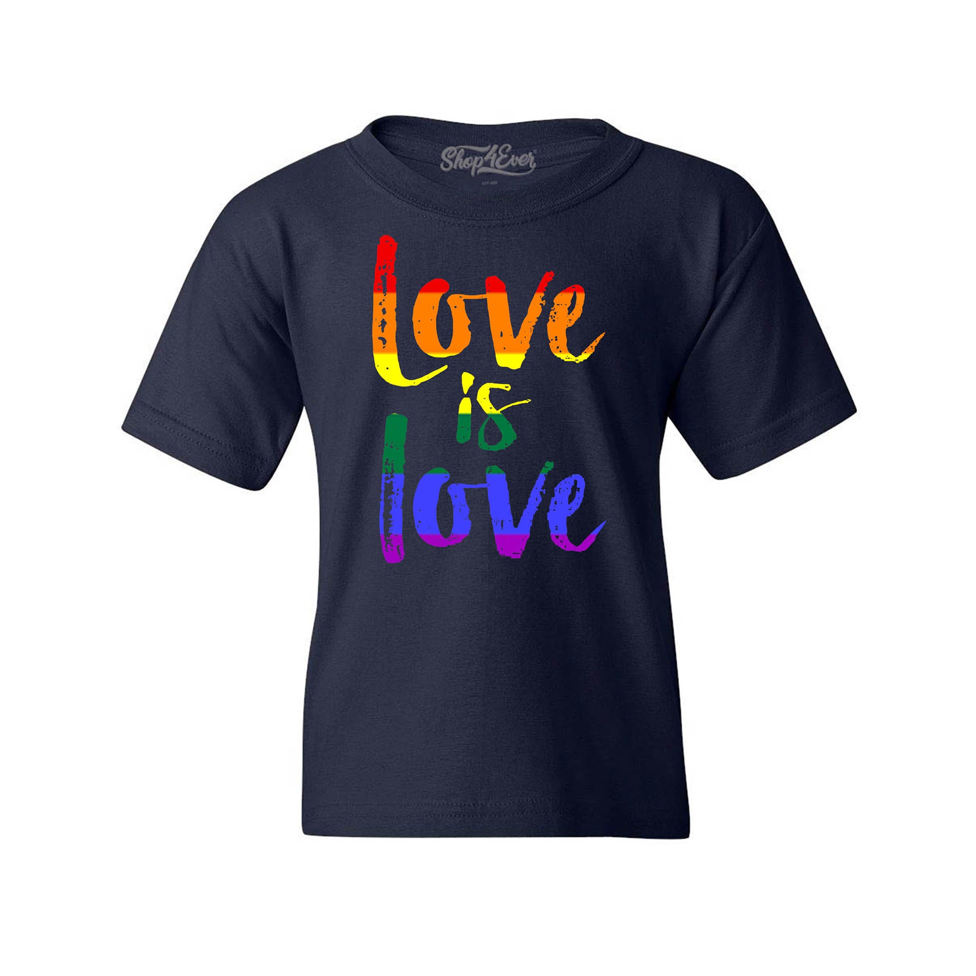 Love is Love Youth's T-Shirt Gay Pride Child Kids Shirts