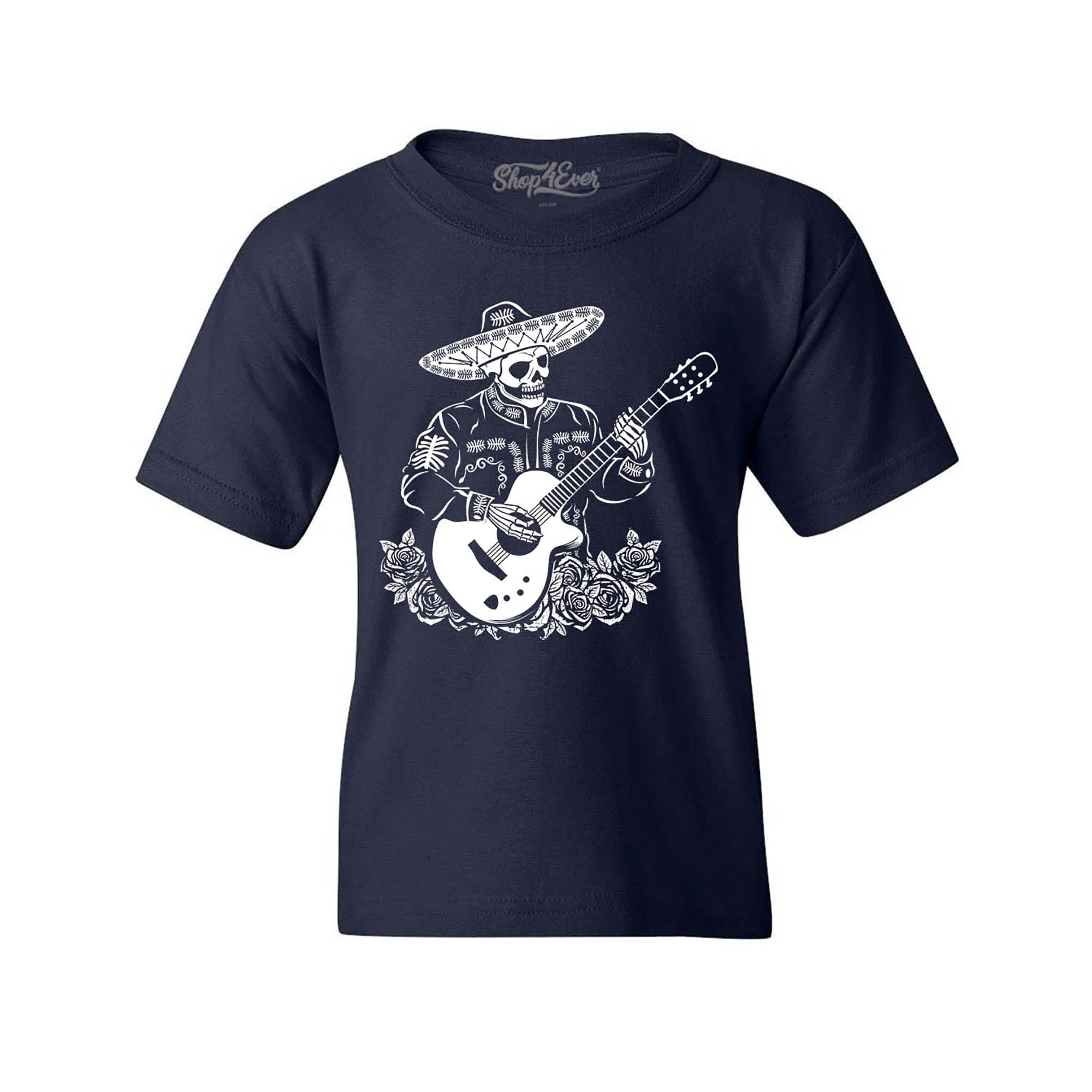 Mariachi Skeleton Playing Guitar Day of The Dead Youth's T-Shirt