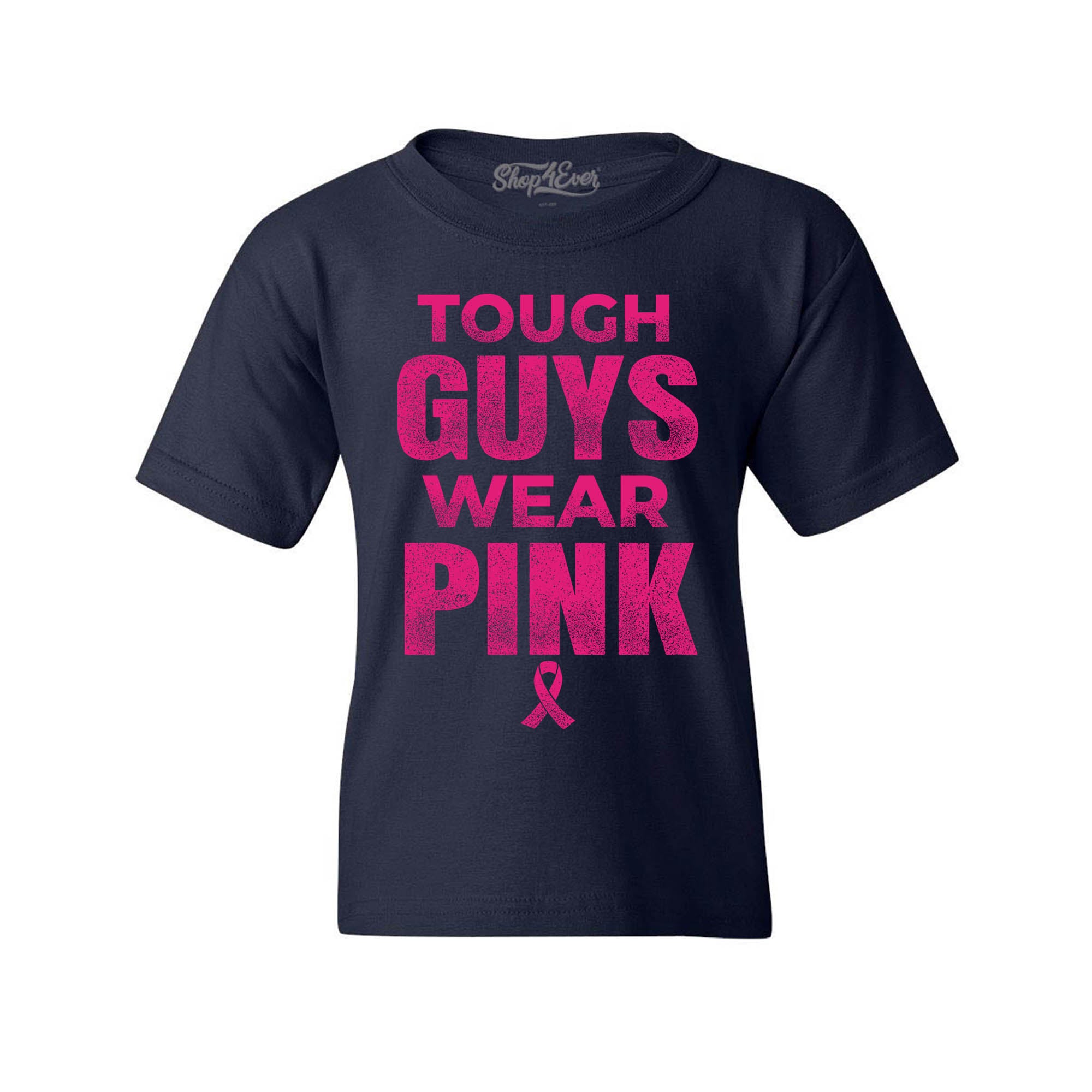 Tough Guys Wear Pink Youth's T-Shirt Breast Cancer Awareness Shirts