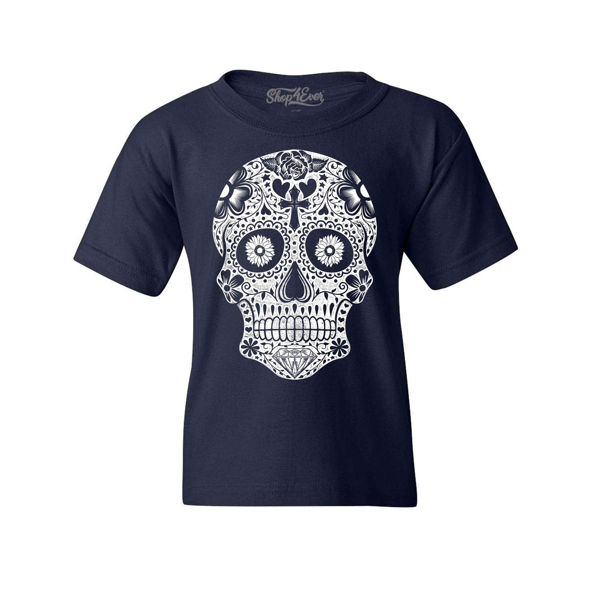 Day of The Dead Child's Tee White Skull Youth's T-Shirt