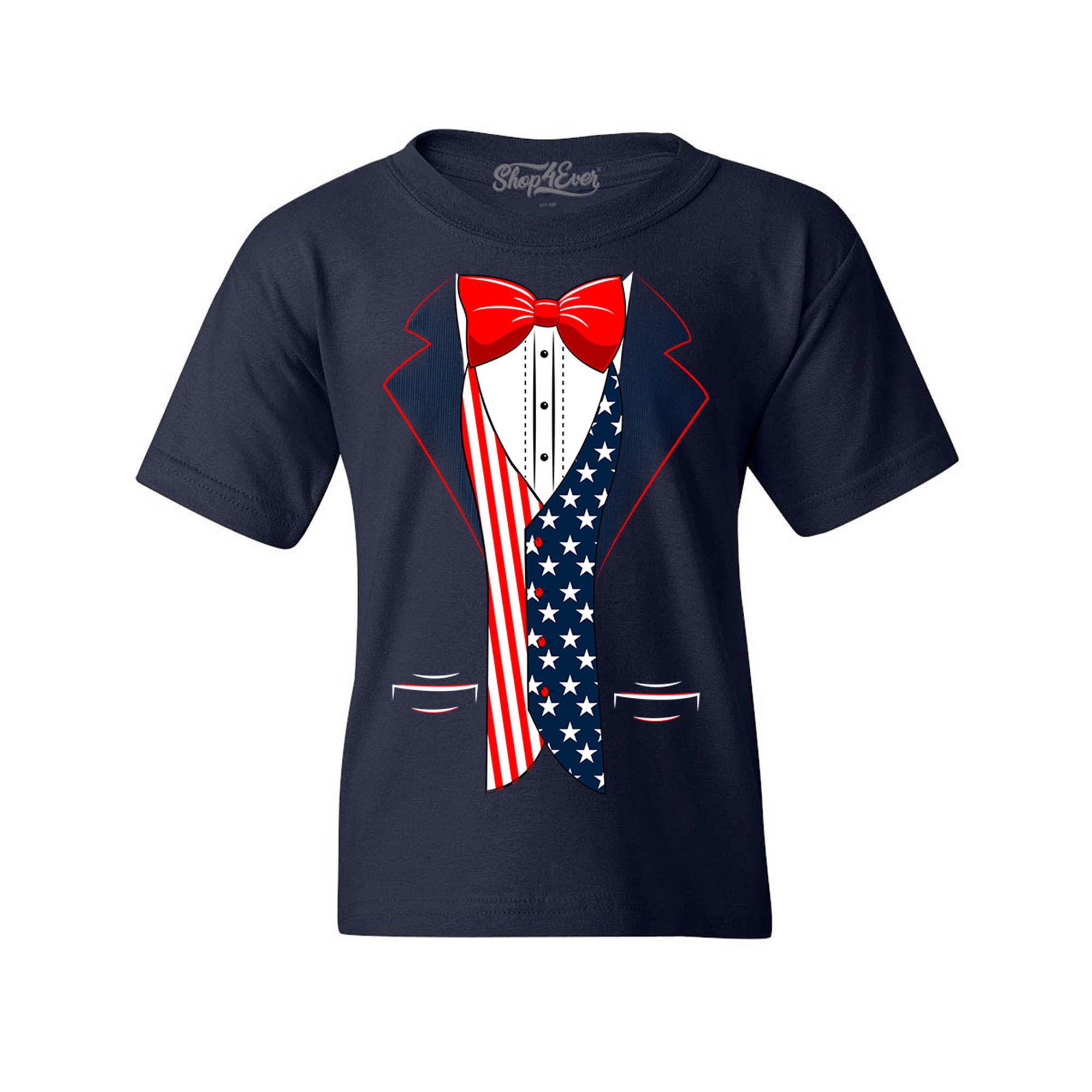 4th of July USA Tuxedo American Flag Youth's T-Shirt Youth