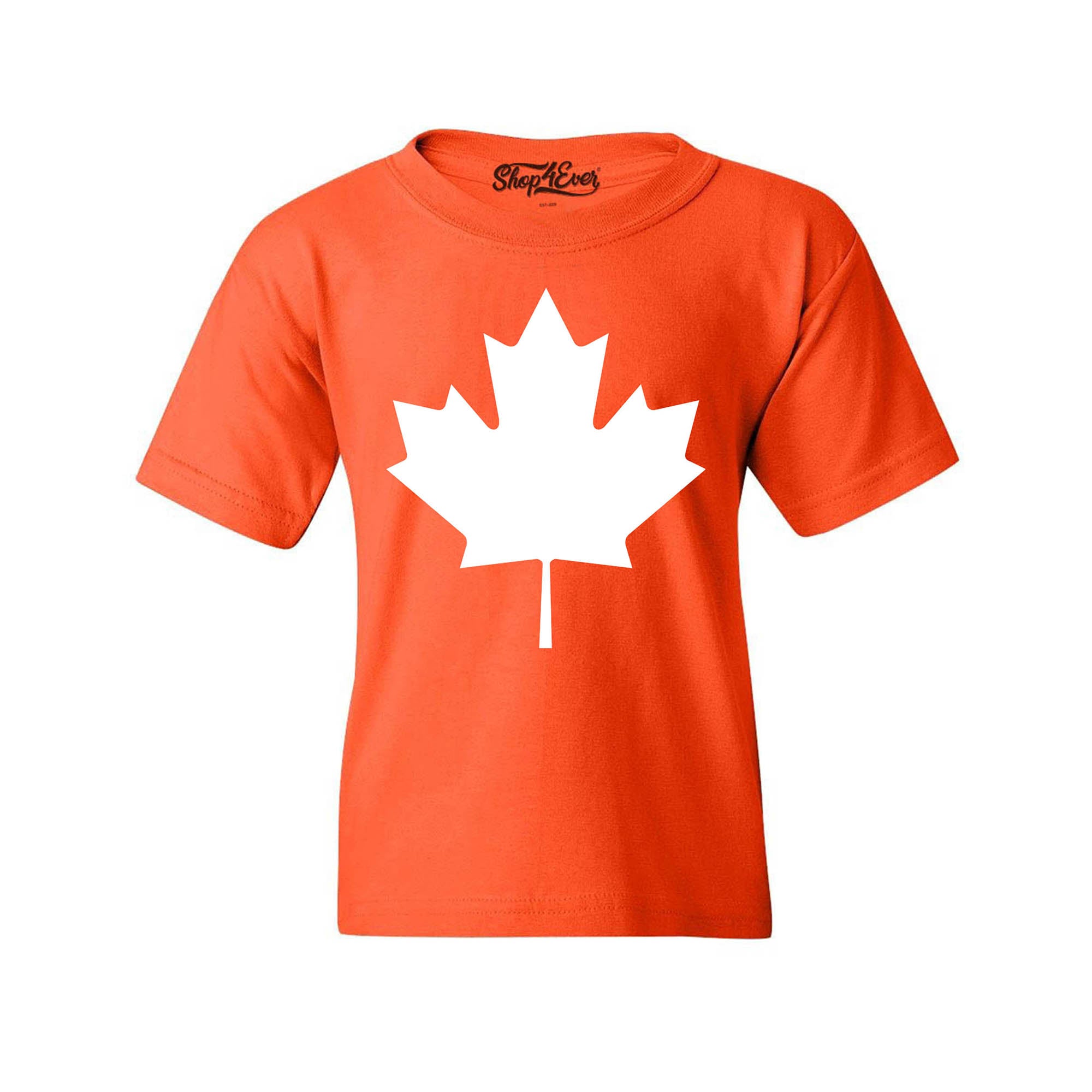 Canada White Maple Leaf Youth's T-Shirt Canadian Child Kids Tee