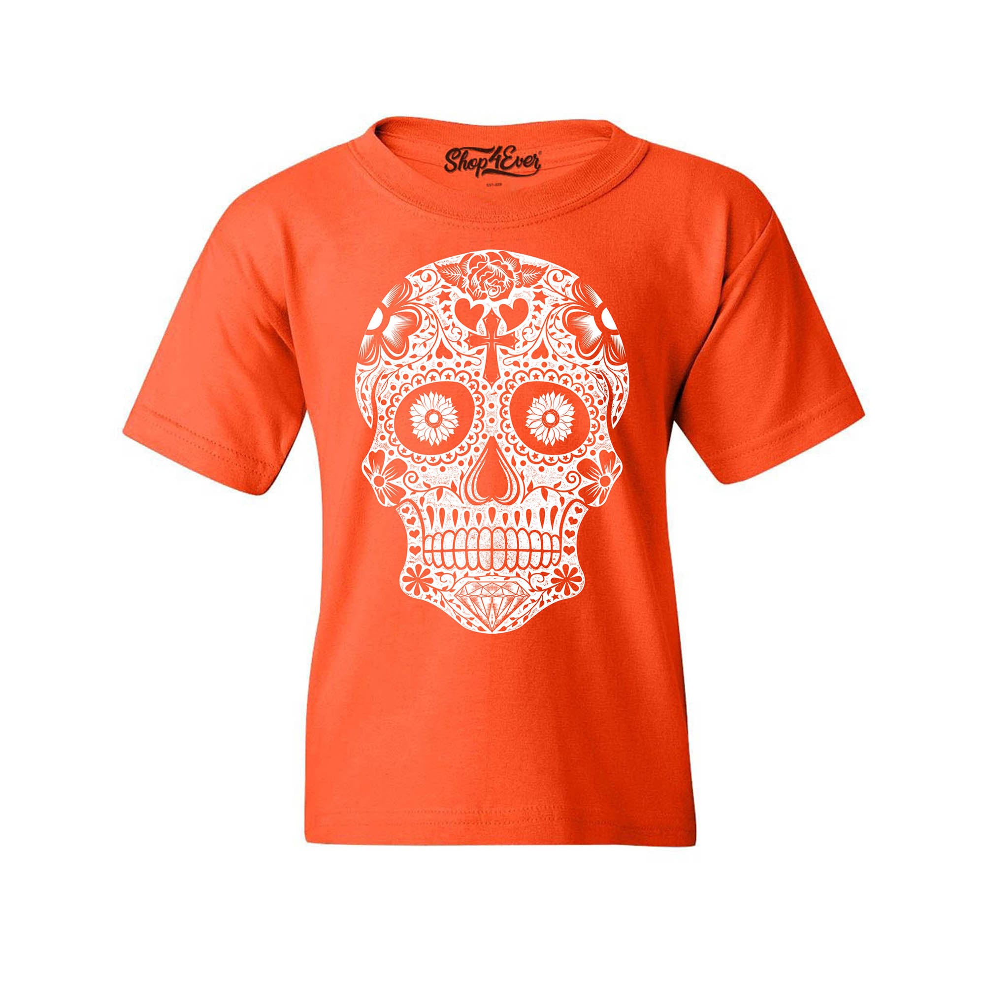 Day of The Dead Child's Tee White Skull Youth's T-Shirt