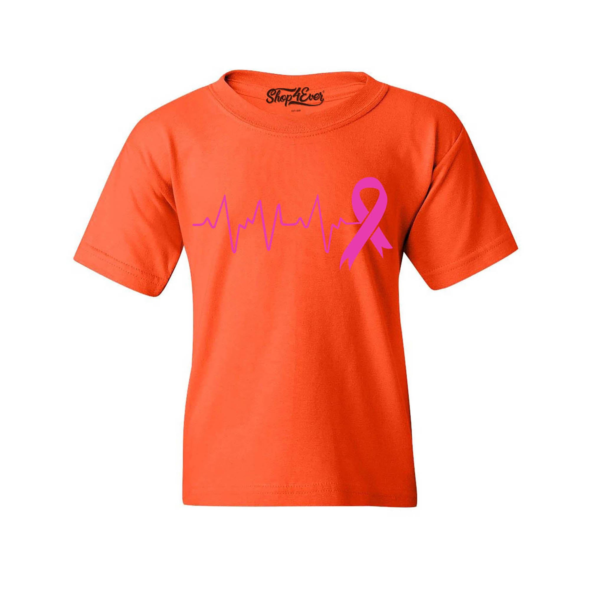 Heartbeat Pink Ribbon Breast Cancer Awareness Youth's T-Shirt