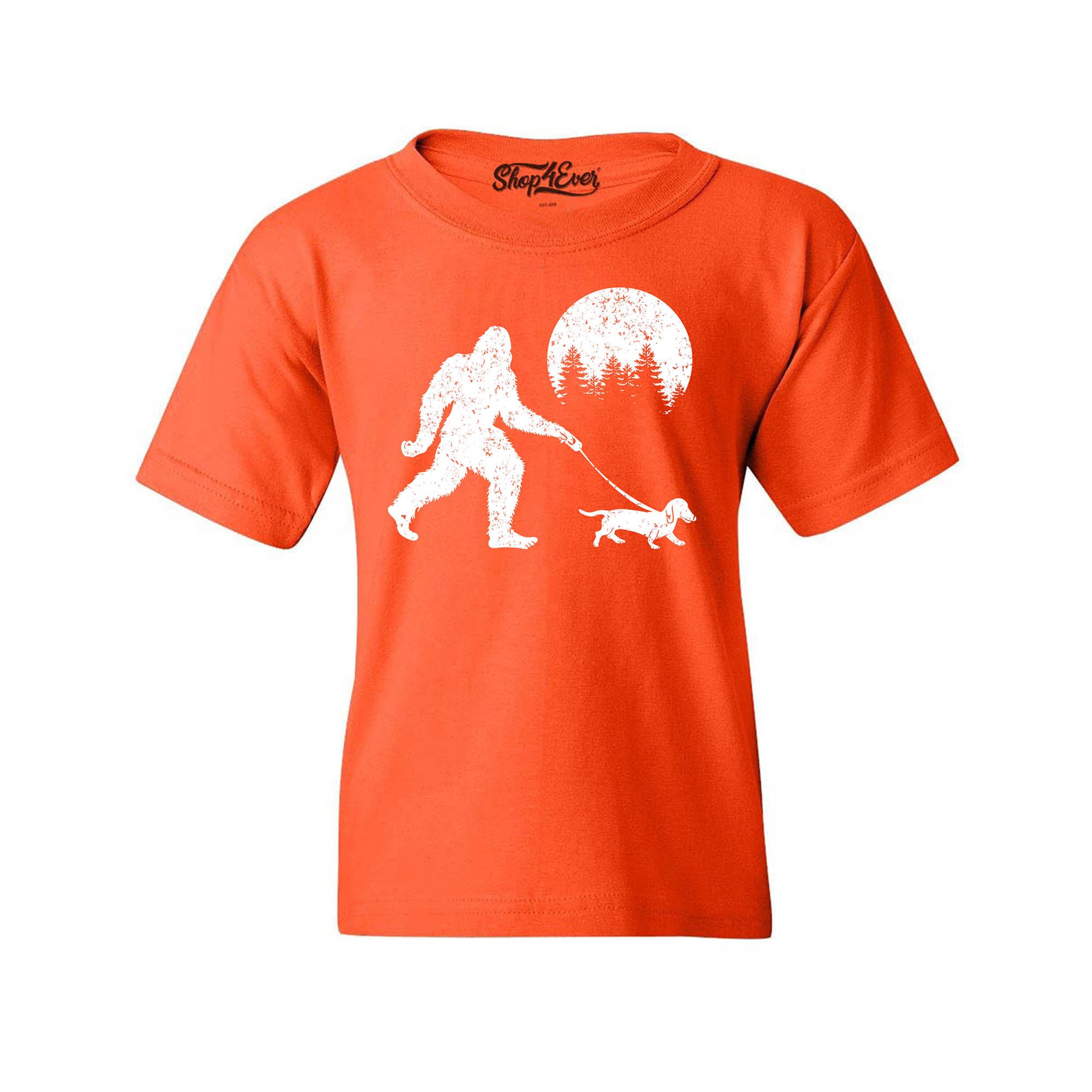Bigfoot Walking Wiener Dog Funny Sasquatch Dachshund Youth's T-Shirt