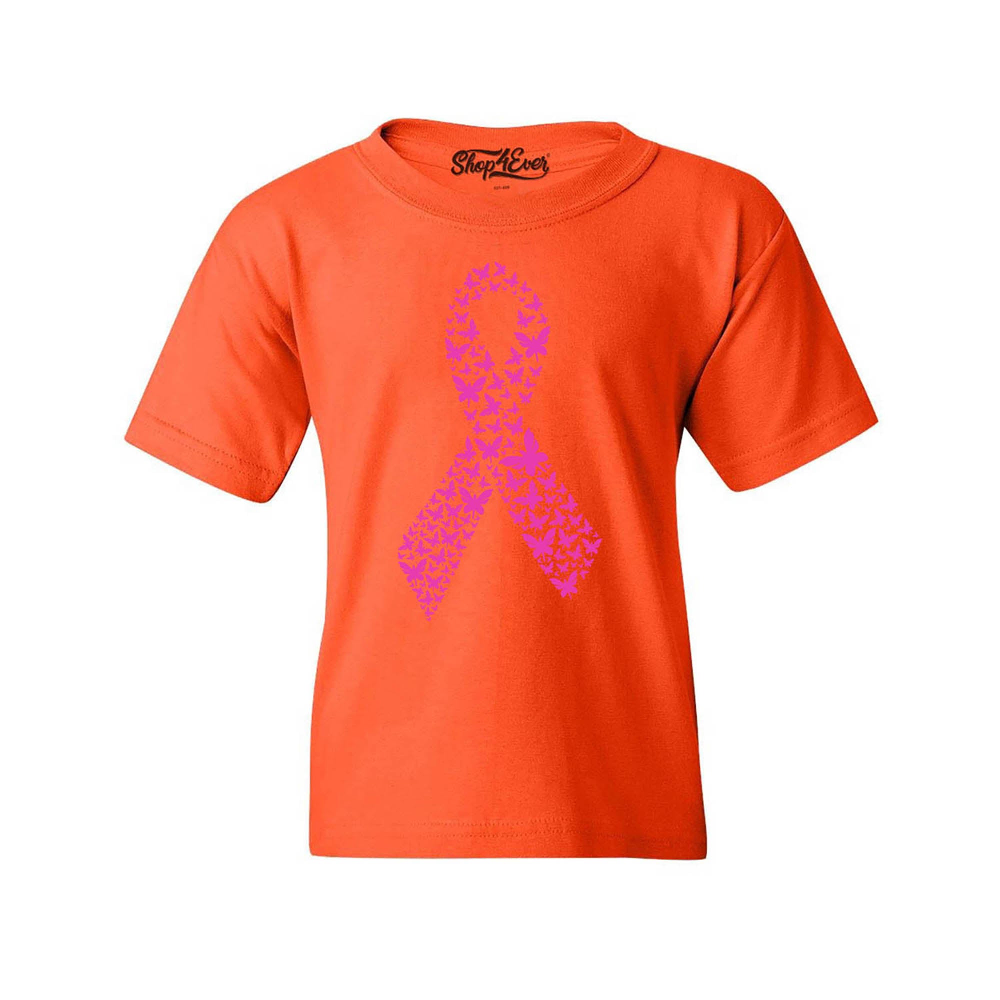 Pink Butterfly Ribbon Breast Cancer Awareness Youth's T-Shirt